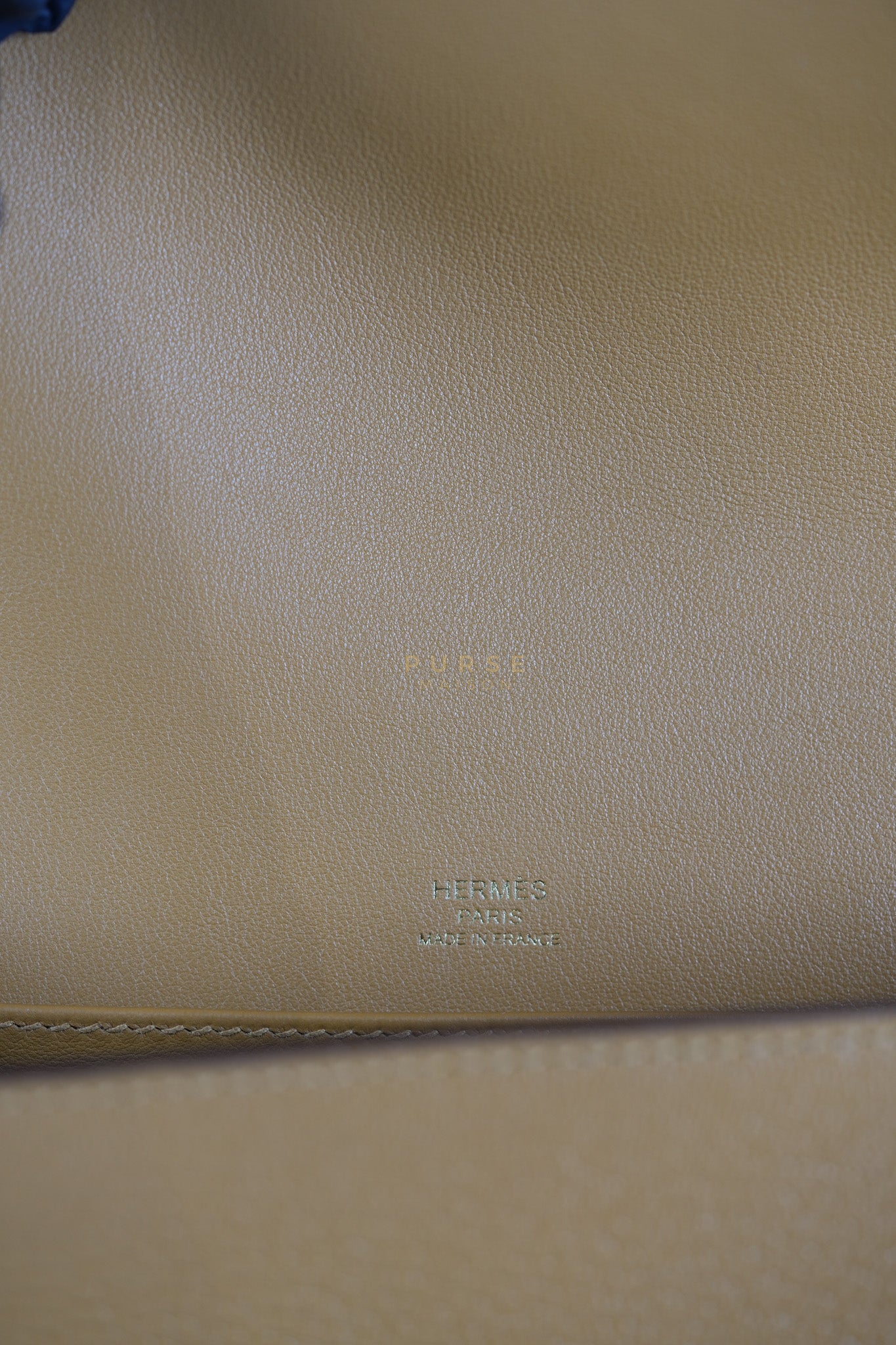 Geta in Camel Chevre Mysore Leather & Gold Hardware Stamp W (2024) | Purse Maison Luxury Bags Shop