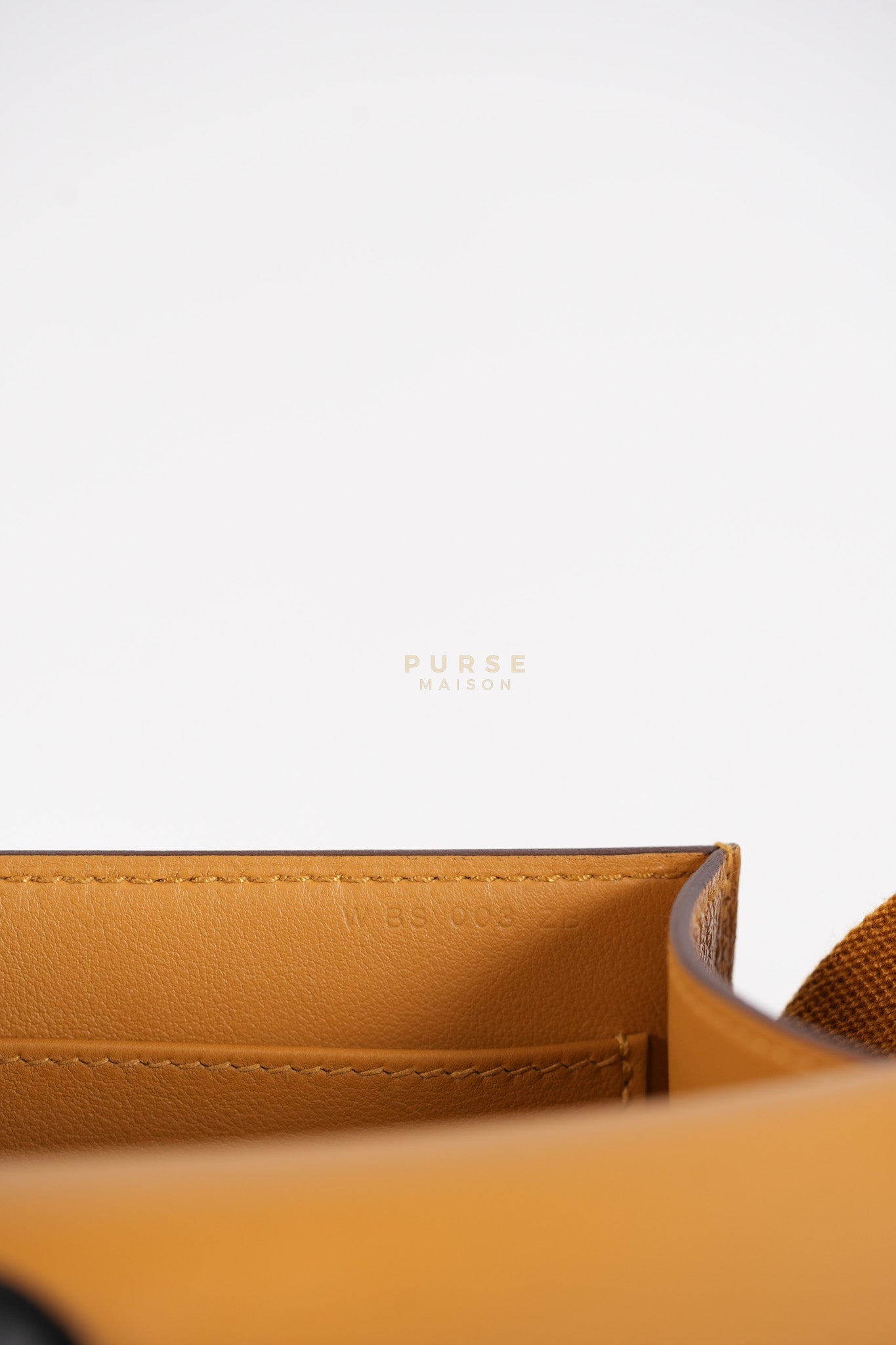 Geta in Camel Chevre Mysore Leather & Gold Hardware Stamp W (2024) | Purse Maison Luxury Bags Shop