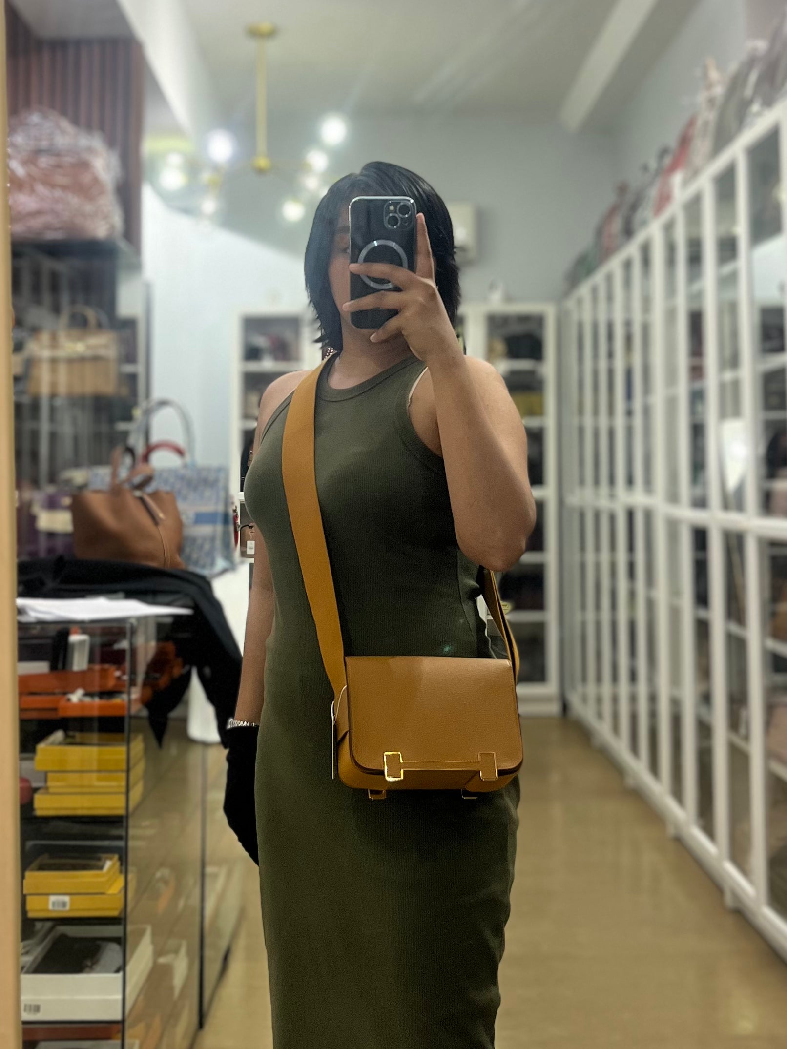 Geta in Camel Chevre Mysore Gold Hardware Stamp W (2024) | Purse Maison Luxury Bags Shop