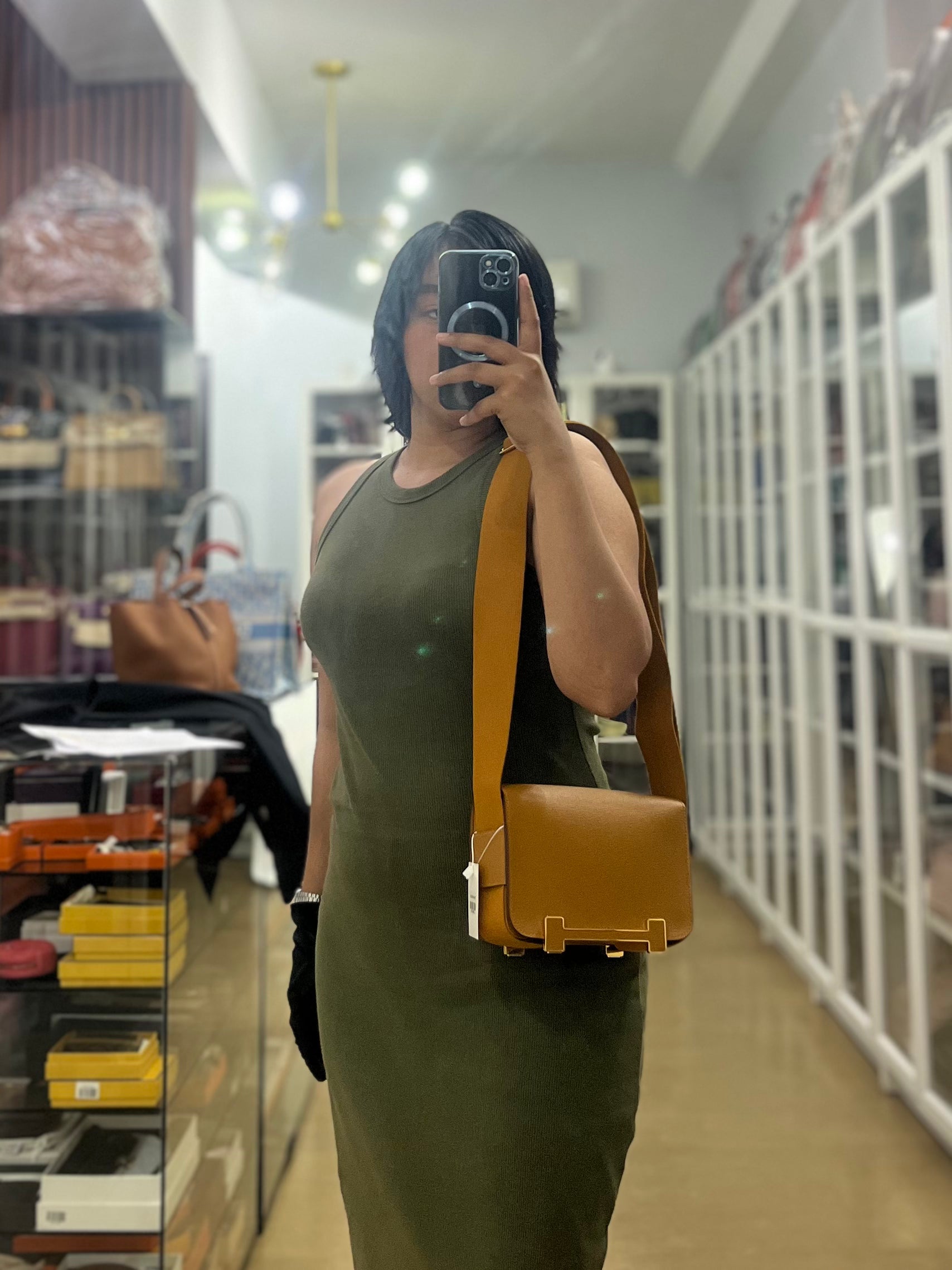 Geta in Camel Chevre Mysore Gold Hardware Stamp W (2024) | Purse Maison Luxury Bags Shop