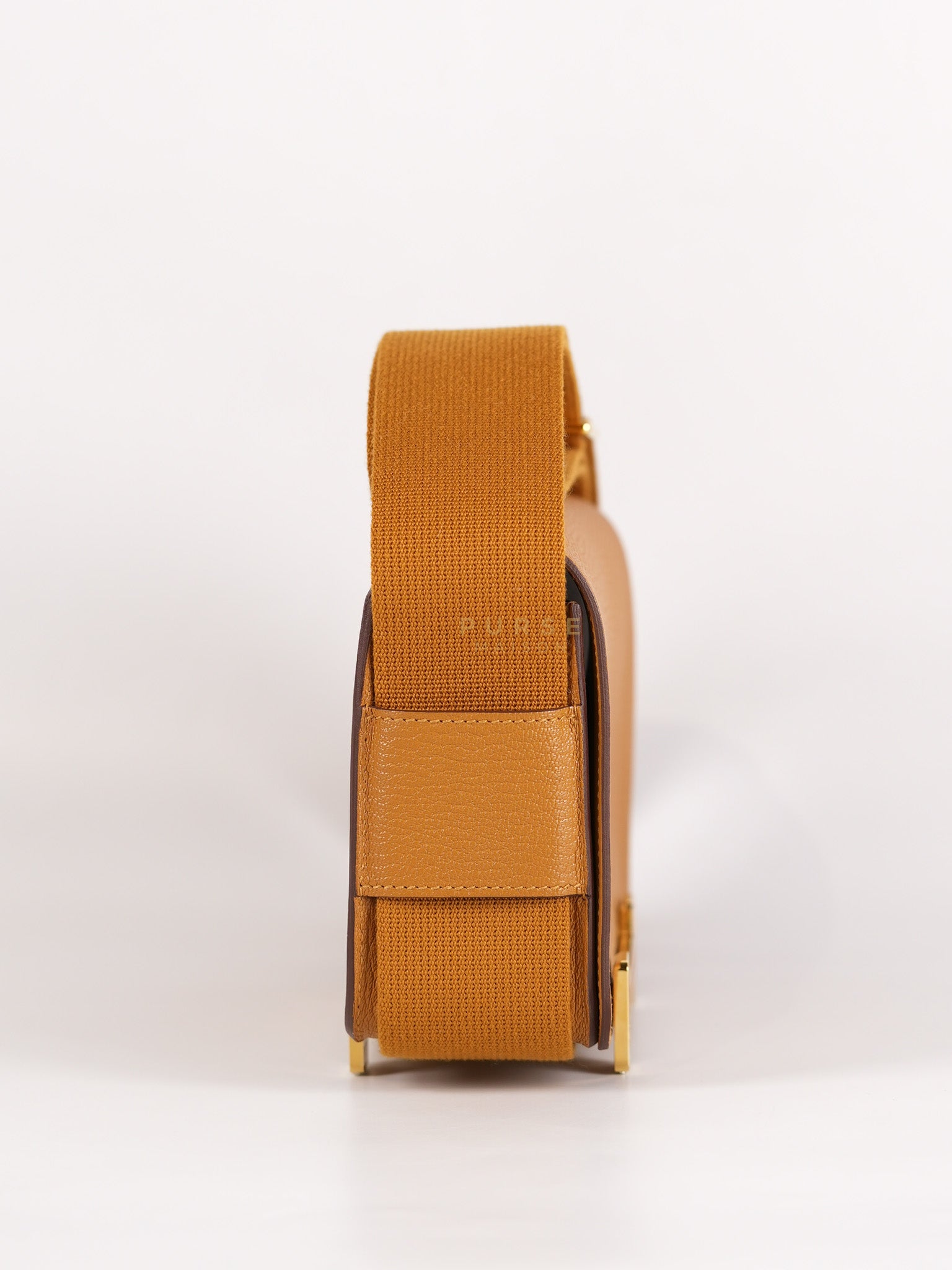 Geta in Camel Chevre Mysore Leather & Gold Hardware Stamp W (2024) | Purse Maison Luxury Bags Shop