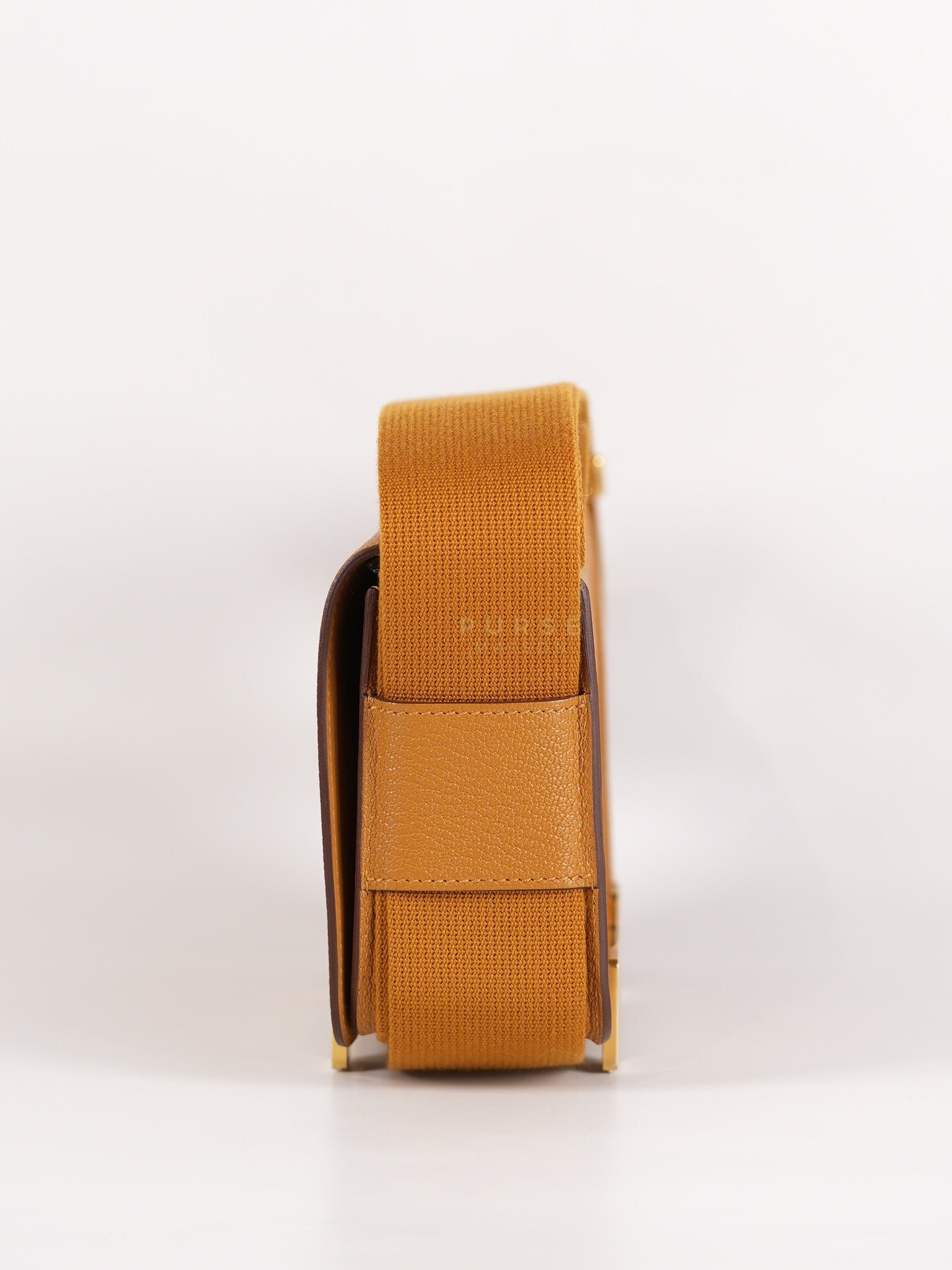 Geta in Camel Chevre Mysore Leather & Gold Hardware Stamp W (2024) | Purse Maison Luxury Bags Shop