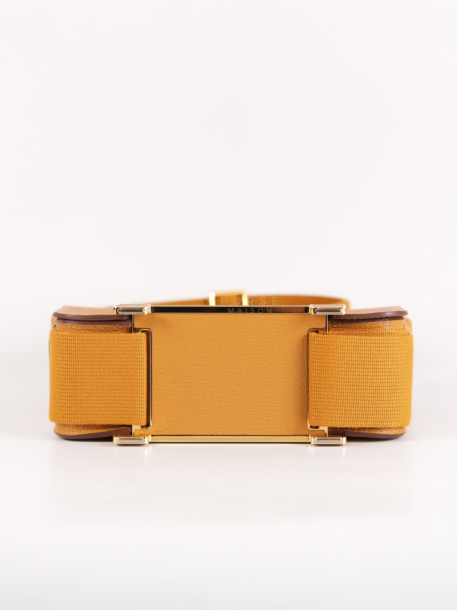 Geta in Camel Chevre Mysore Leather & Gold Hardware Stamp W (2024) | Purse Maison Luxury Bags Shop