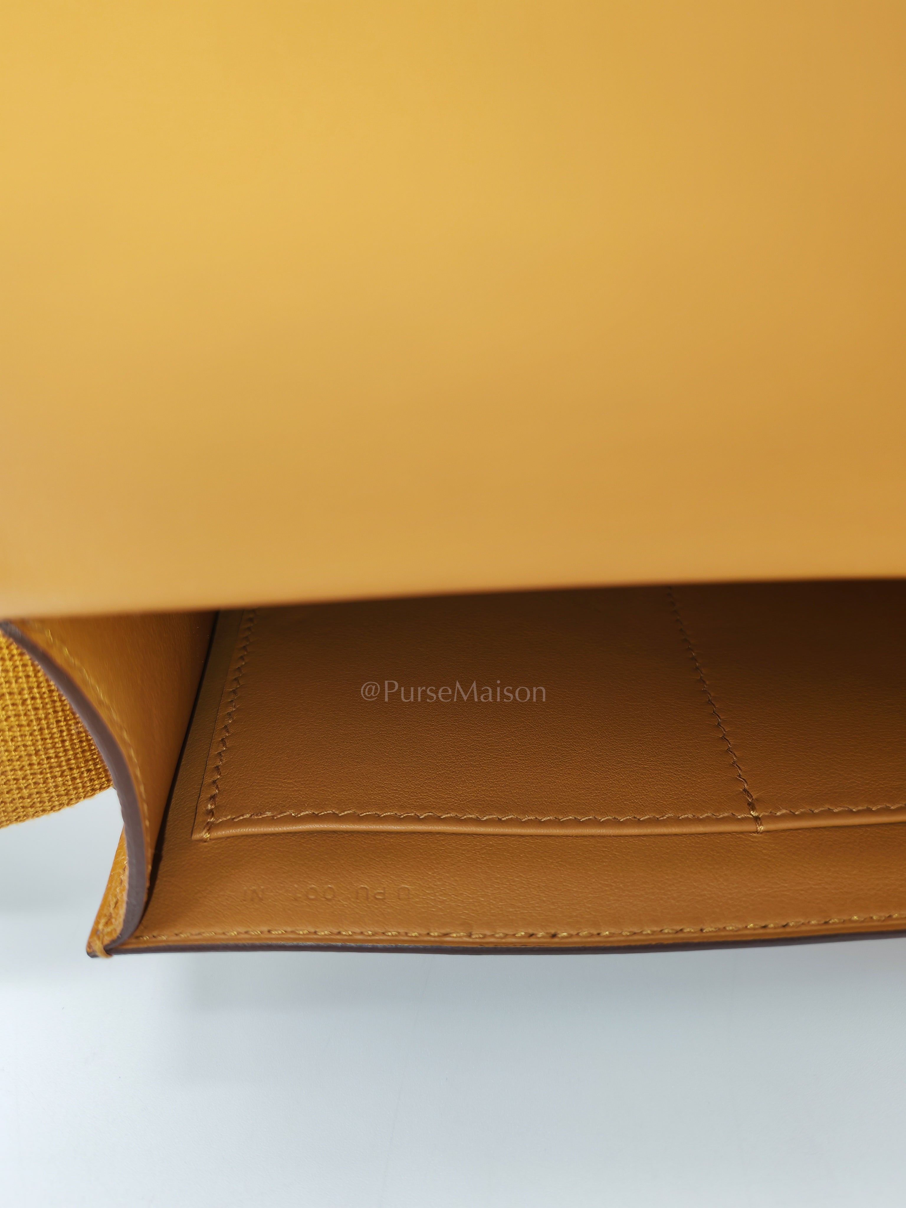 Geta in Caramel Chyvre Mysore Leather & Palladium Hardware Stamp U (2022) | Purse Maison Luxury Bags Shop