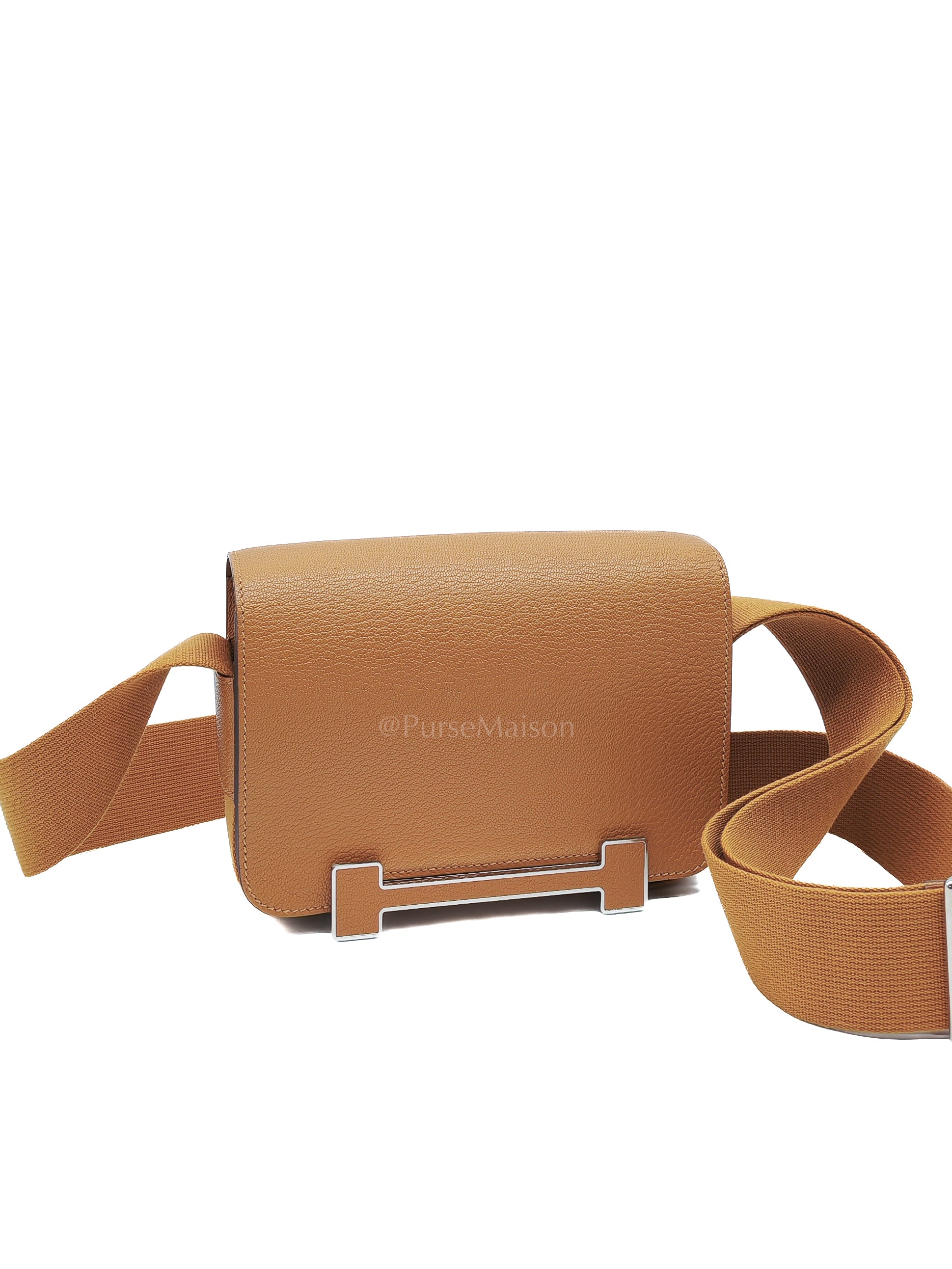 Geta in Caramel Chyvre Mysore Leather & Palladium Hardware Stamp U (2022) | Purse Maison Luxury Bags Shop