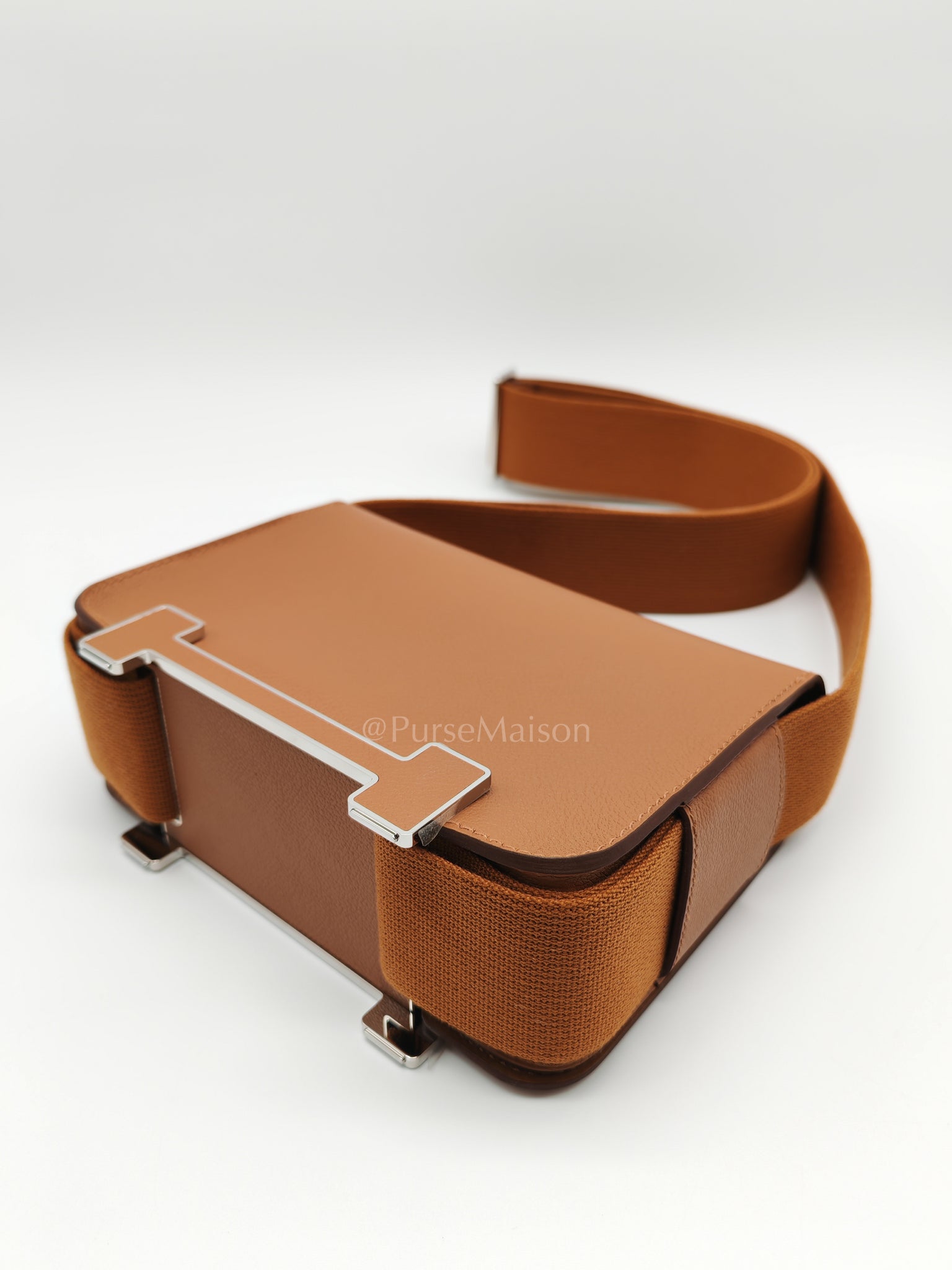 Geta in Gold Evercolor Leather & Palladium Hardware Stamp K(2025) | Purse Maison Luxury Bags Shop