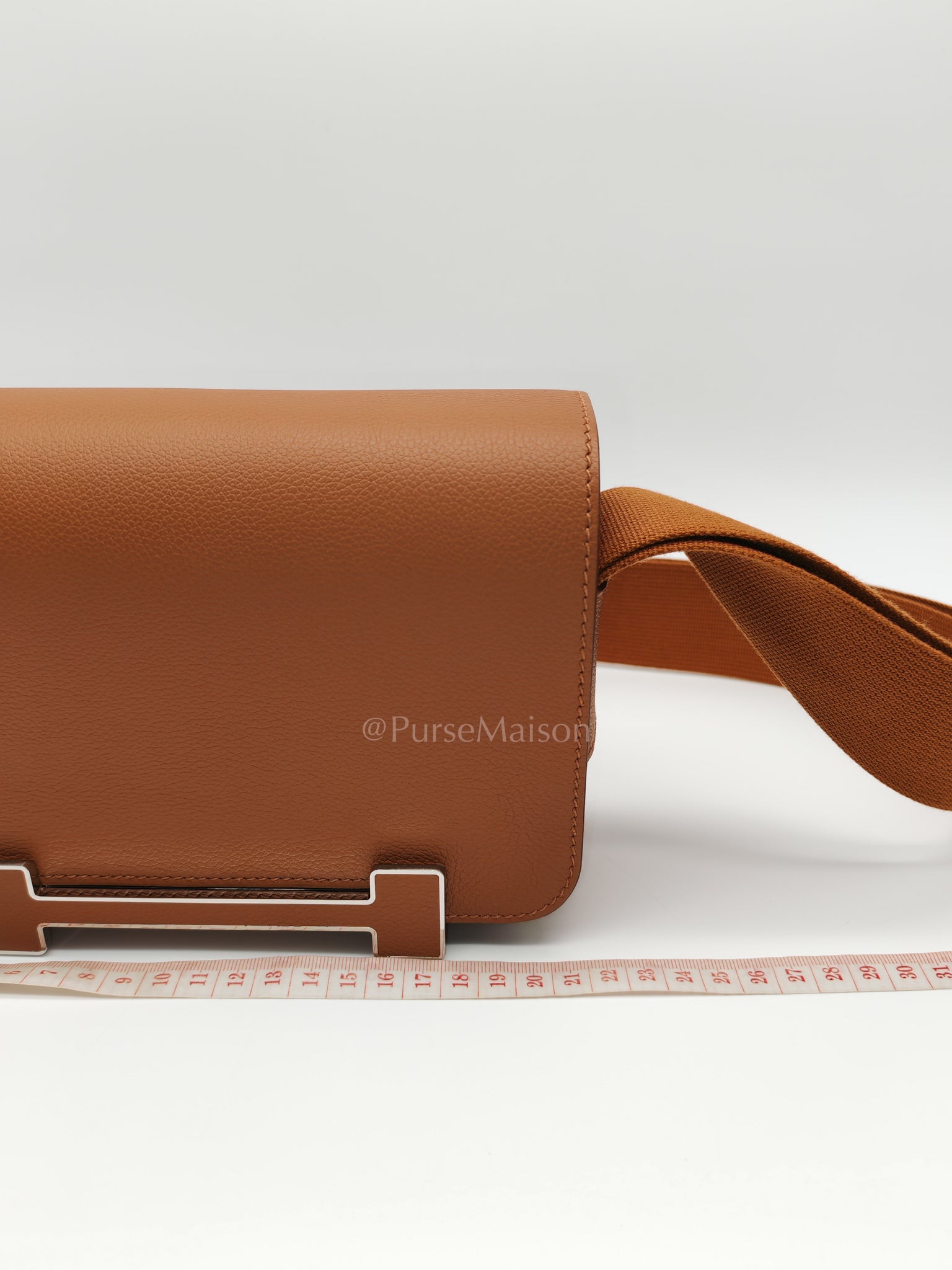 Geta in Gold Evercolor Leather & Palladium Hardware Stamp K(2025) | Purse Maison Luxury Bags Shop