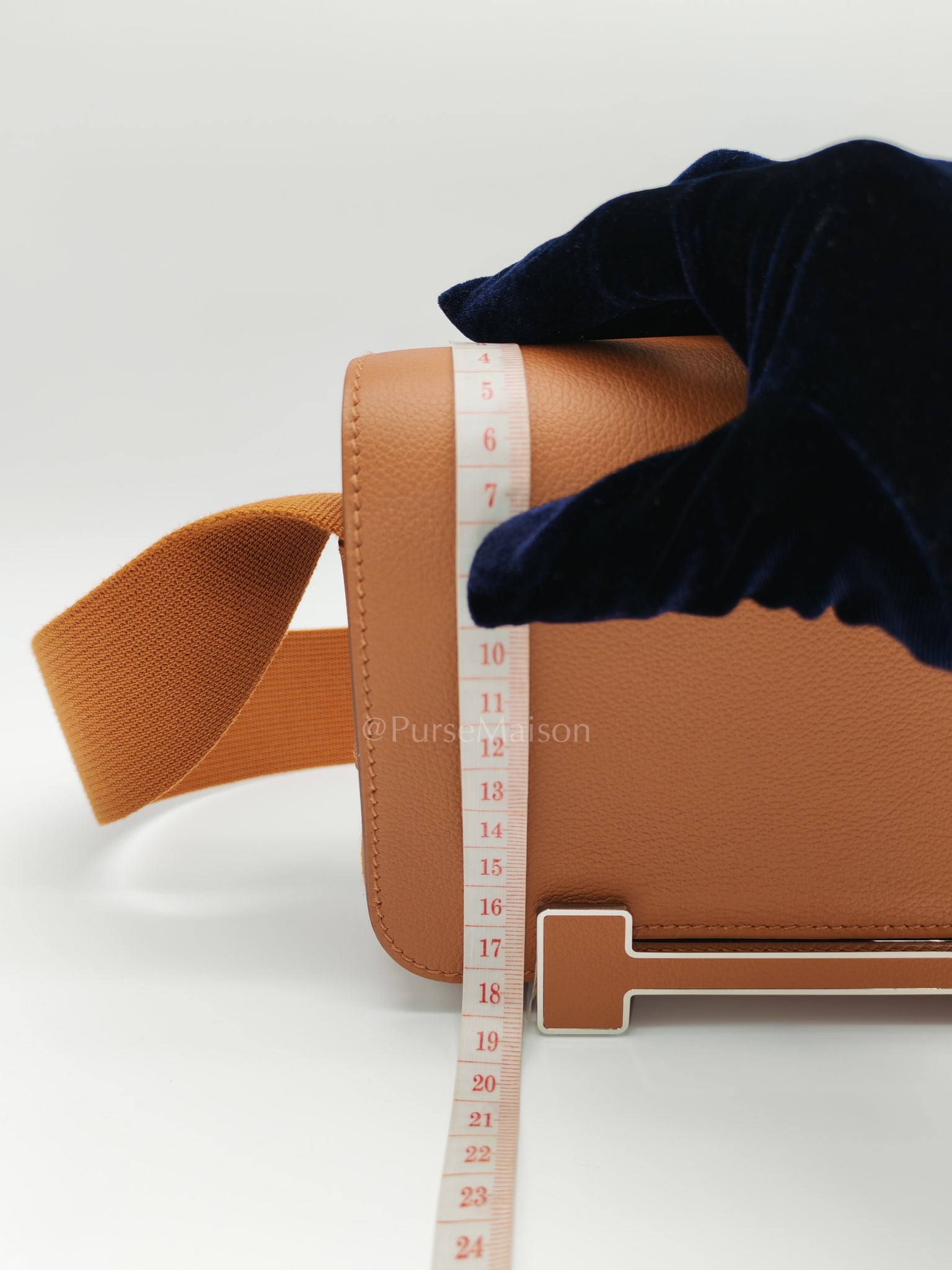 Geta in Gold Evercolor Leather & Palladium Hardware Stamp K(2025) | Purse Maison Luxury Bags Shop