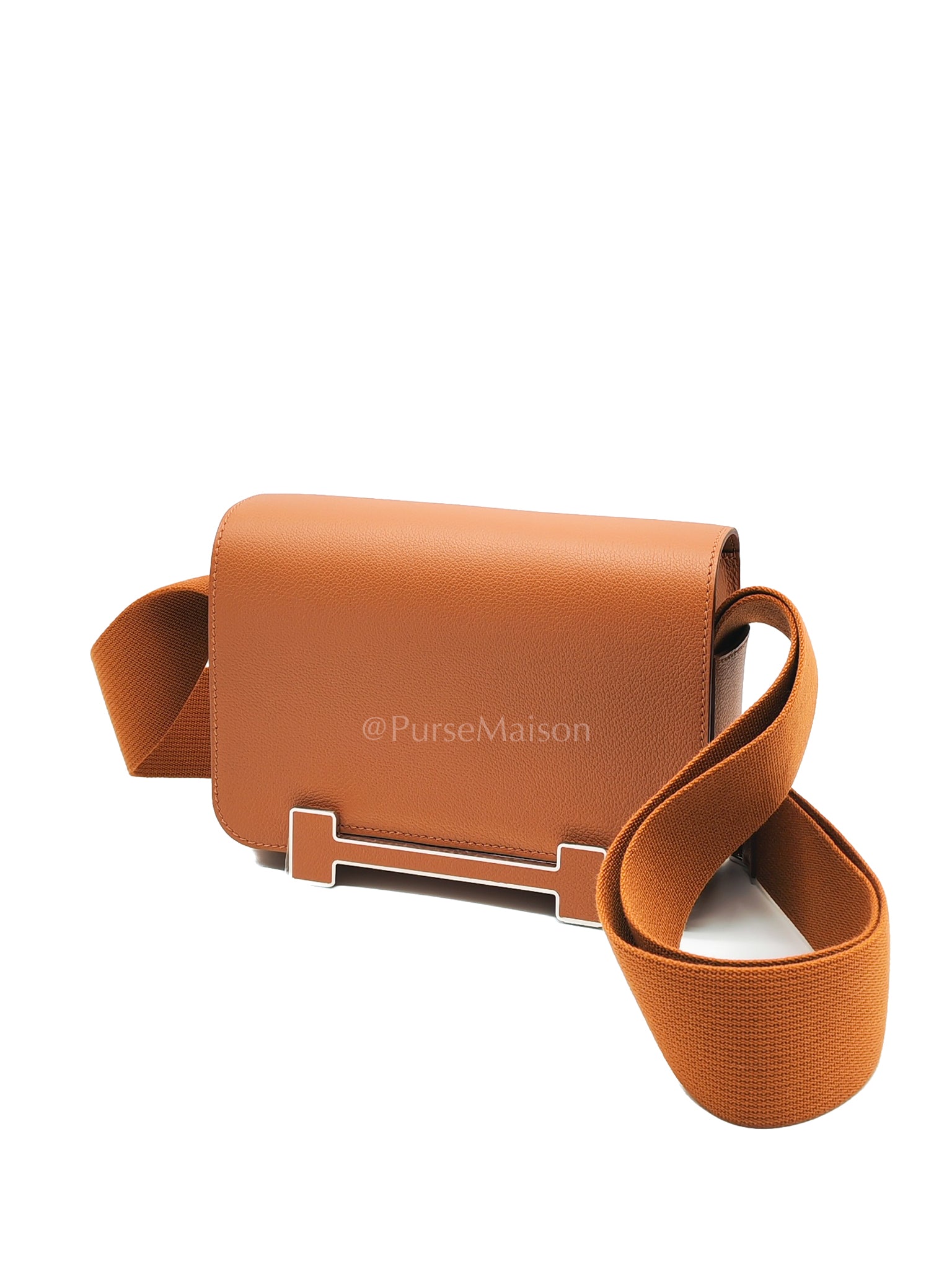 Geta in Gold Evercolor Leather & Palladium Hardware Stamp K(2025) | Purse Maison Luxury Bags Shop