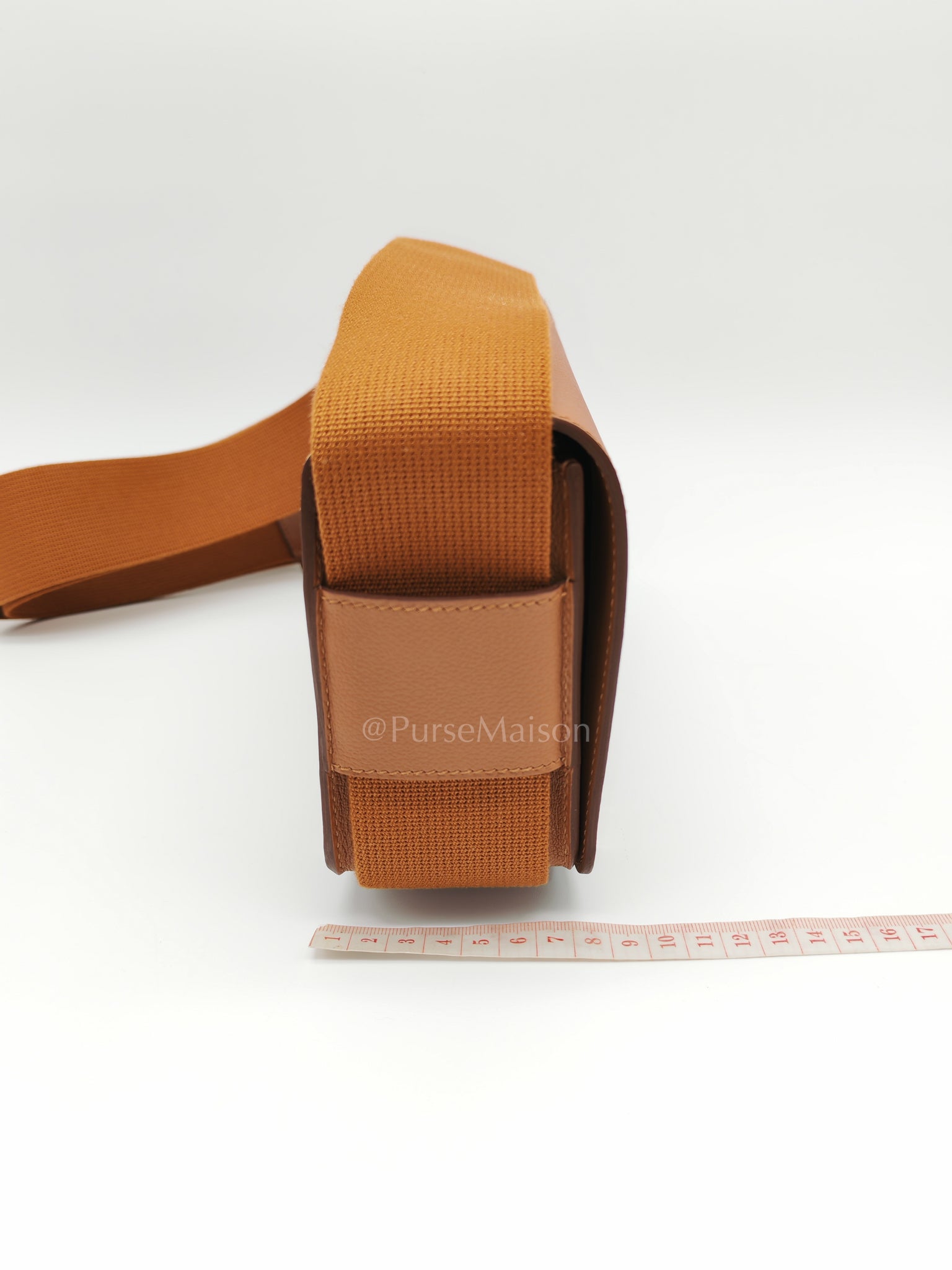 Geta in Gold Evercolor Leather & Palladium Hardware Stamp K(2025) | Purse Maison Luxury Bags Shop