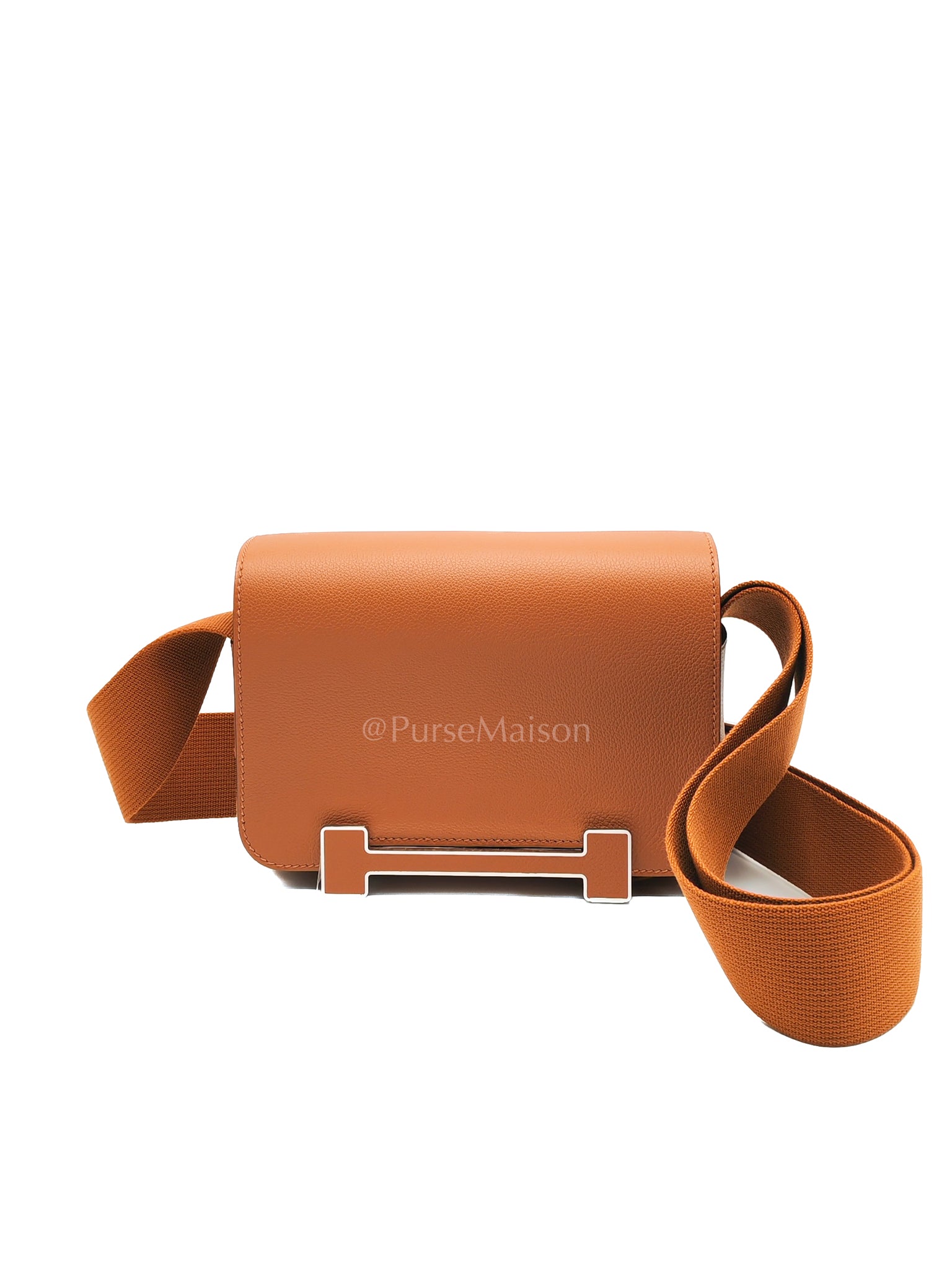 Geta in Gold Evercolor Leather & Palladium Hardware Stamp K(2025) | Purse Maison Luxury Bags Shop