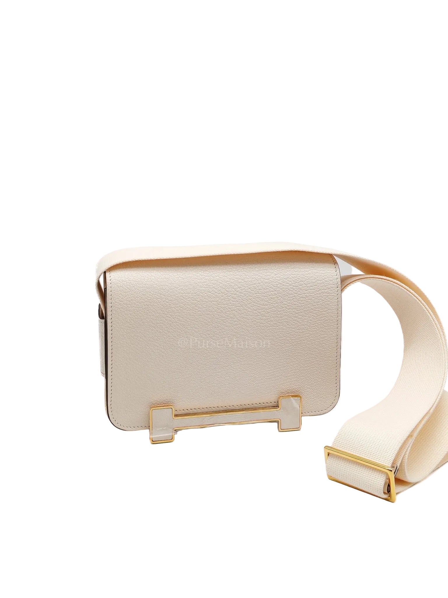 Geta in Nata Chevre Mysore Leather & Gold Hardware Stamp U(2022) | Purse Maison Luxury Bags Shop
