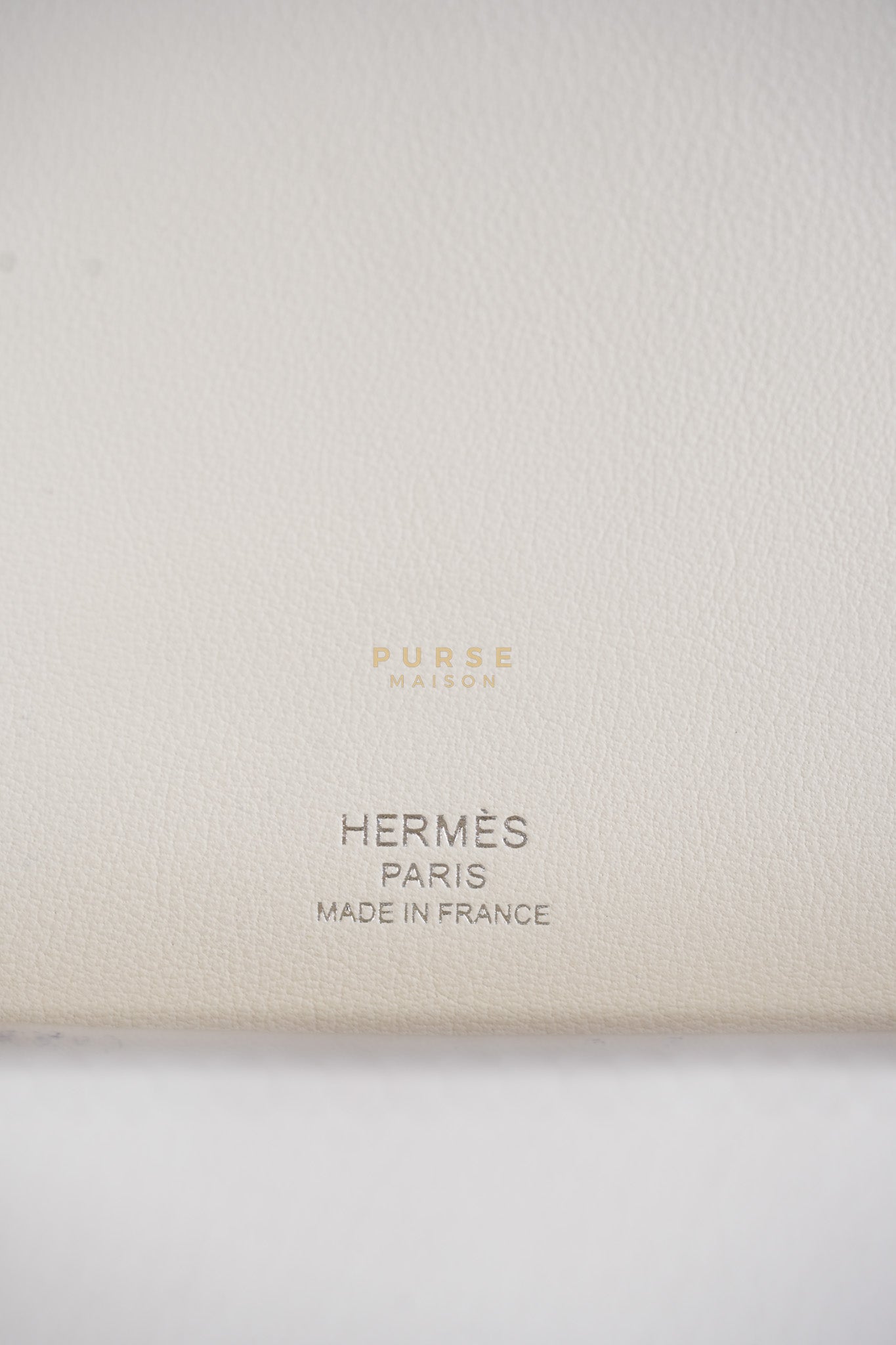 Geta in Nata Chevre Mysore Leather & Palladium Hardware Stamp W (2024) | Purse Maison Luxury Bags Shop