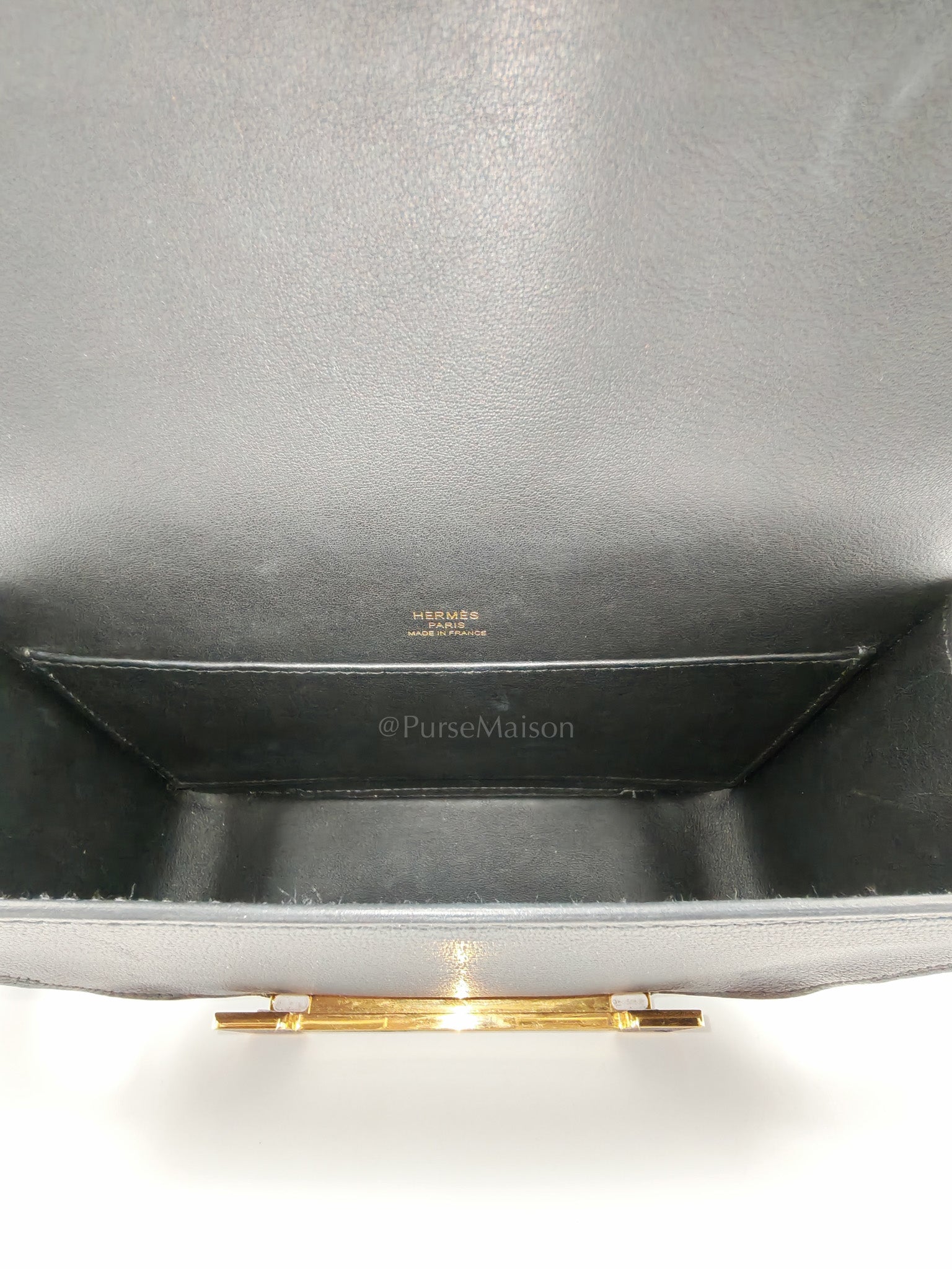 Geta in Black Chevre Mysore Leather & Gold Hardware Stamp B(2023)