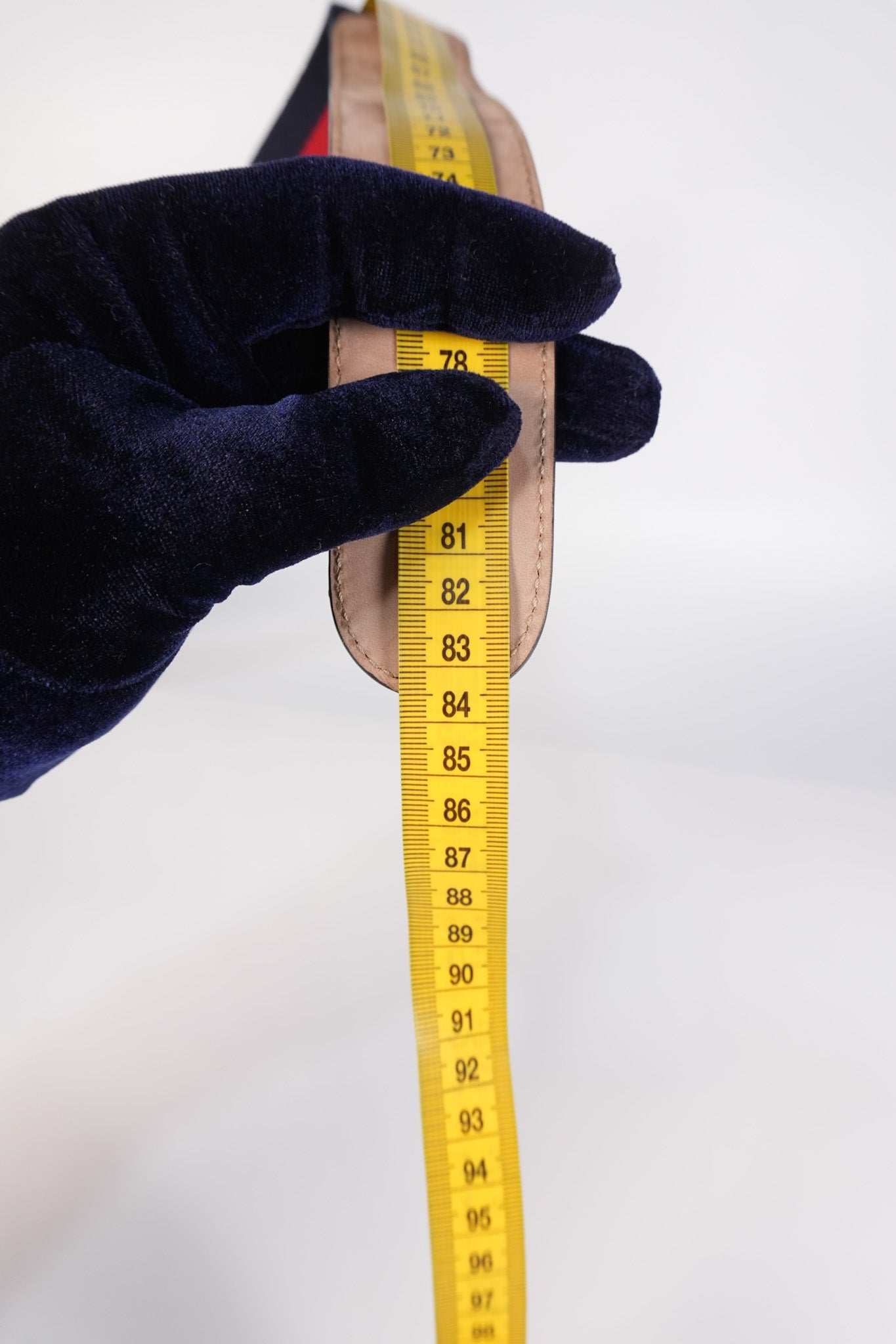 GG Buckle Web Belt Blue Red & Silver Hardware Size 75 | Purse Maison Luxury Bags Shop