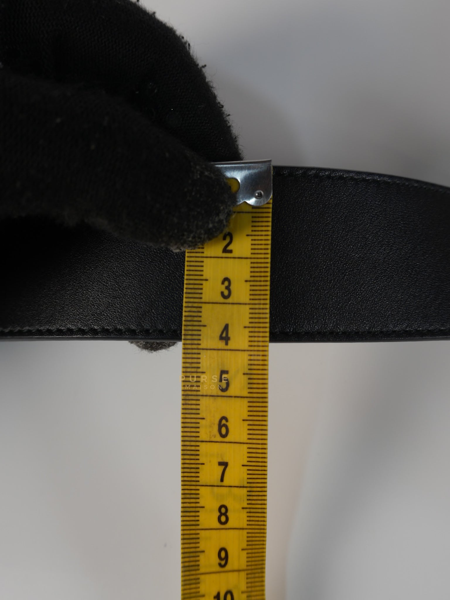 GG Buckle Wide Black Leather Belt 80cm | Purse Maison Luxury Bags Shop