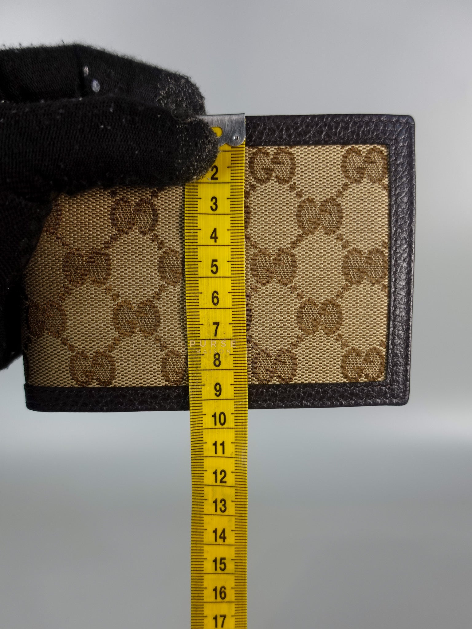 GG Canvas Bi-fold Brown Leather Wallet | Purse Maison Luxury Bags Shop