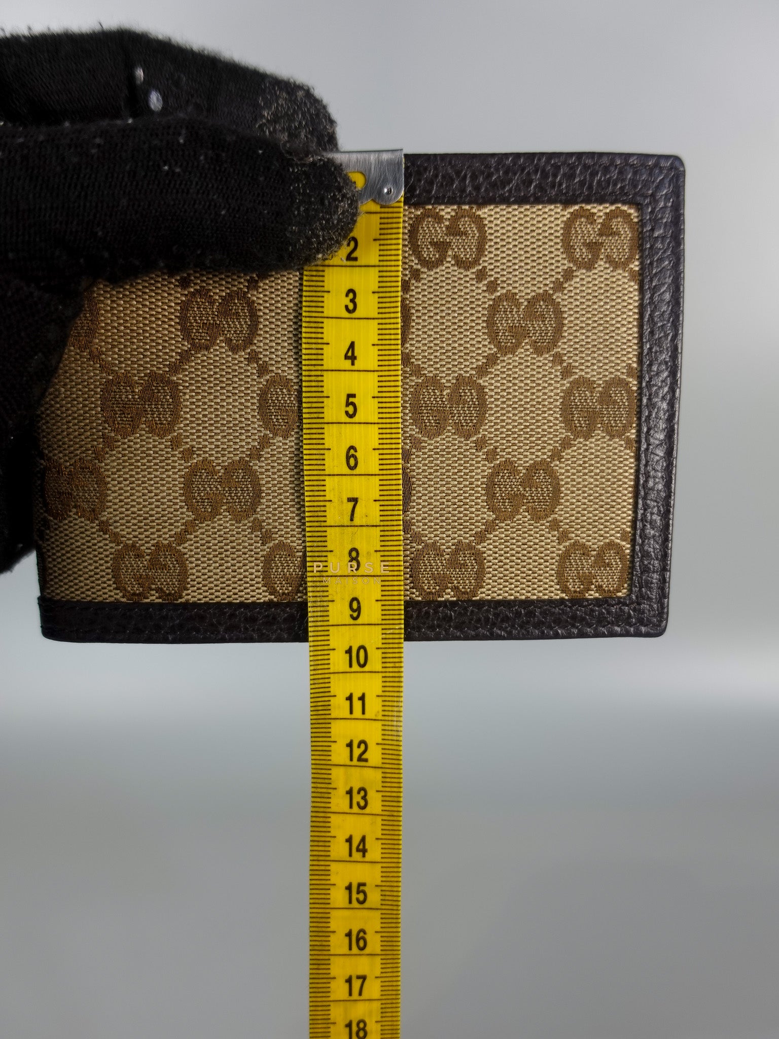 GG Canvas Bi-fold Brown Leather Wallet | Purse Maison Luxury Bags Shop