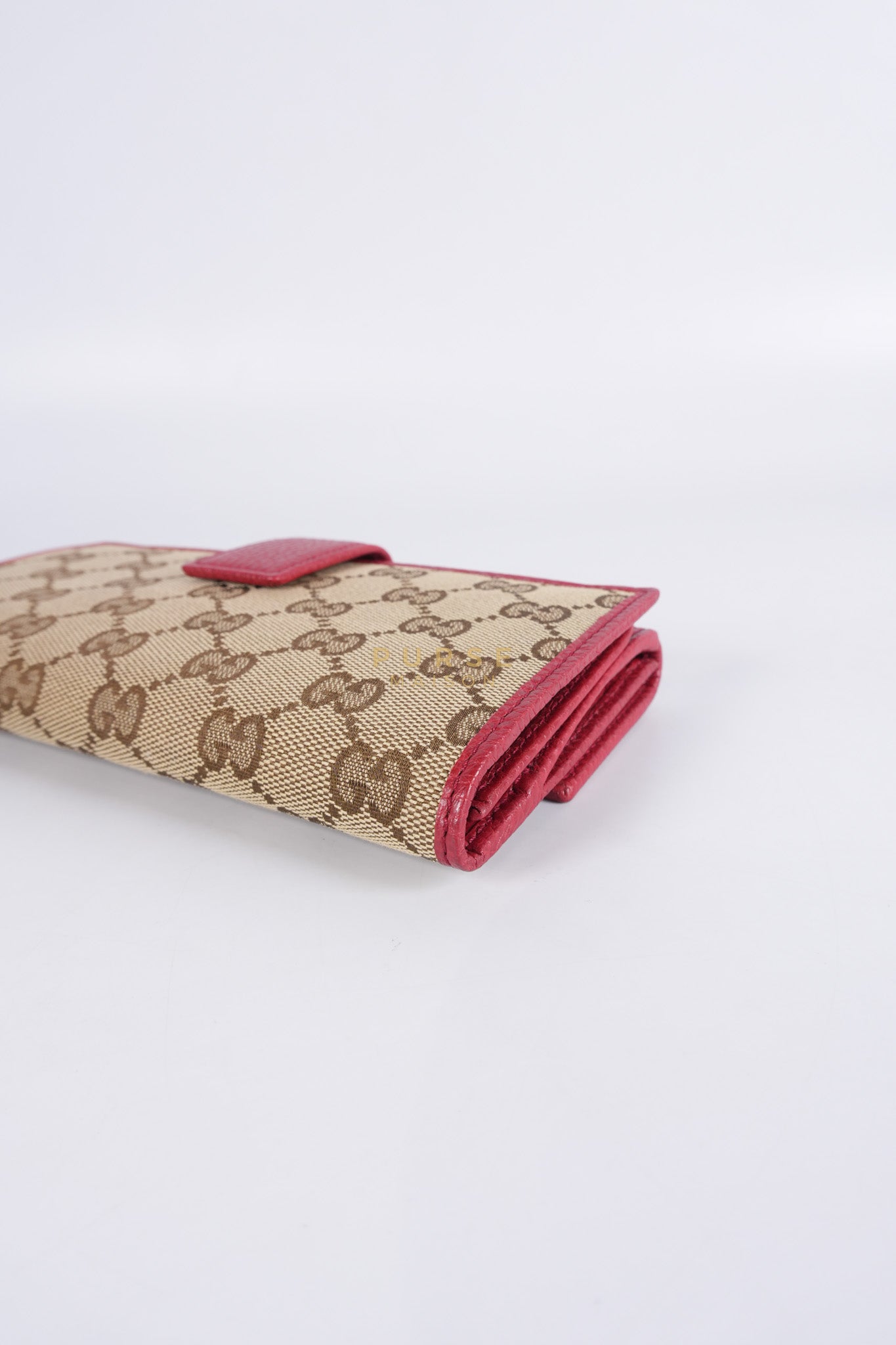 GG Canvas Long Wallet in Red Trim | Purse Maison Luxury Bags Shop