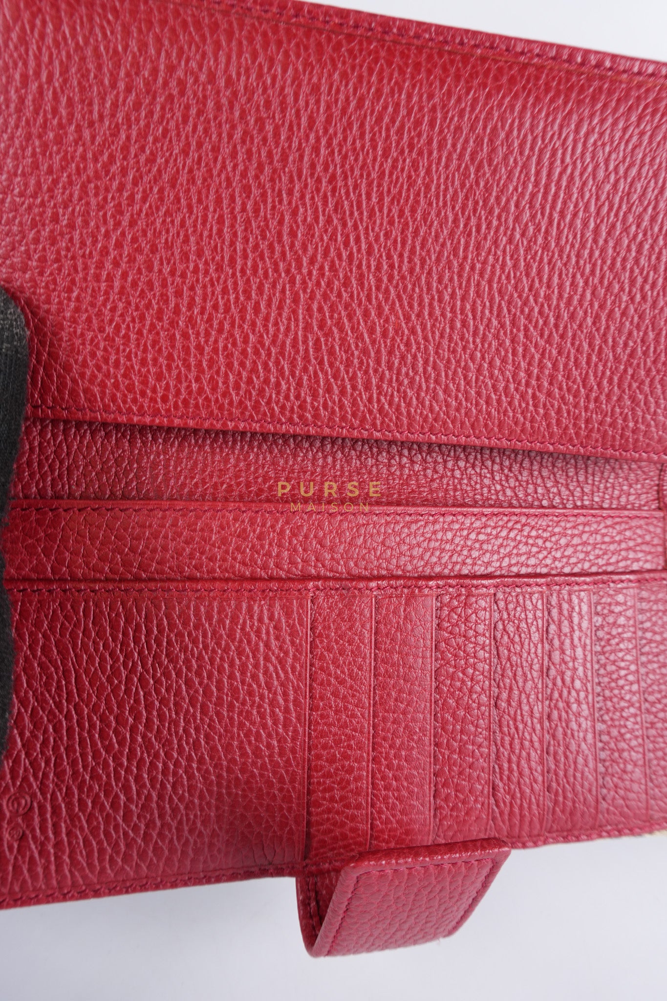 GG Canvas Long Wallet in Red Trim | Purse Maison Luxury Bags Shop