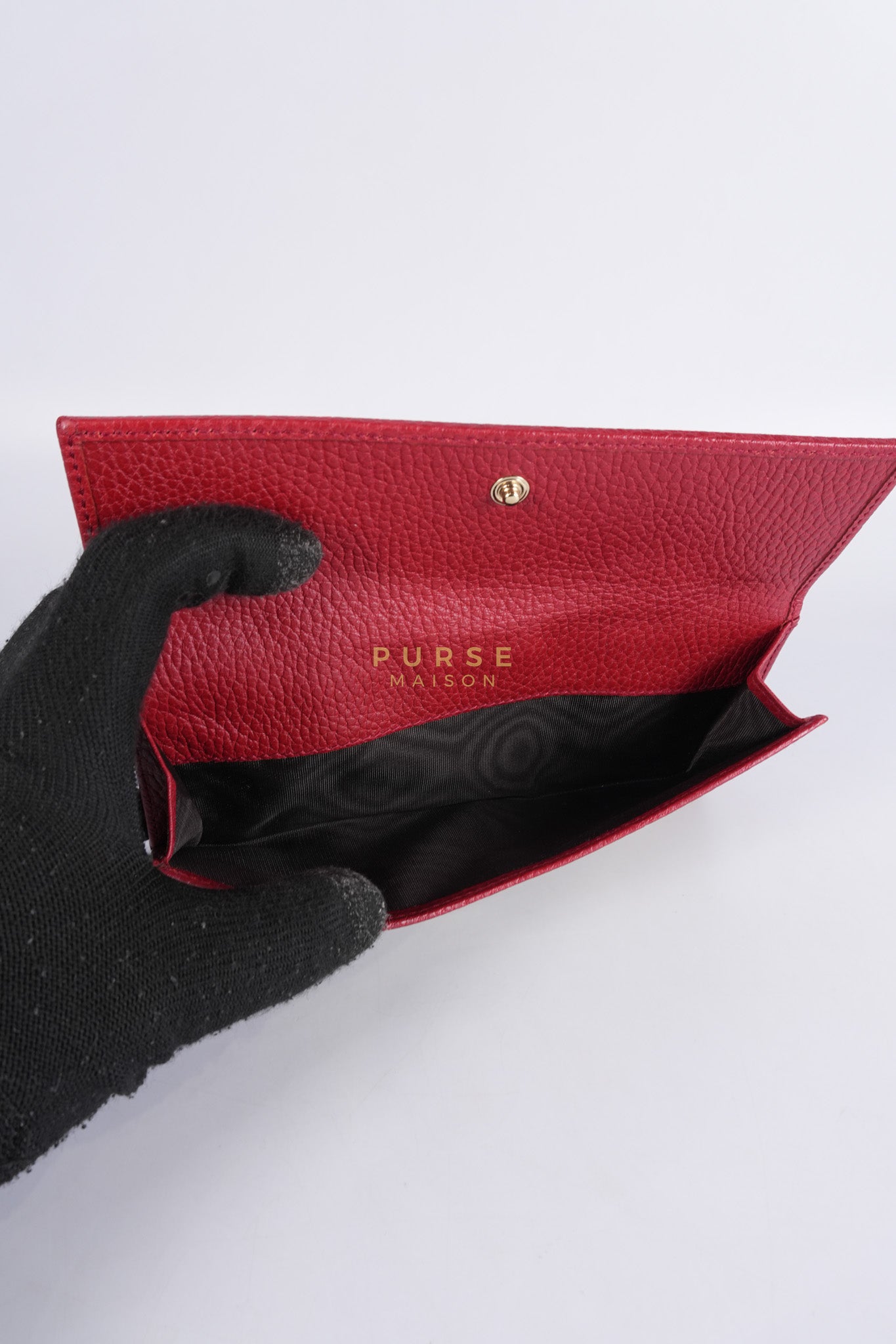 GG Canvas Long Wallet in Red Trim | Purse Maison Luxury Bags Shop