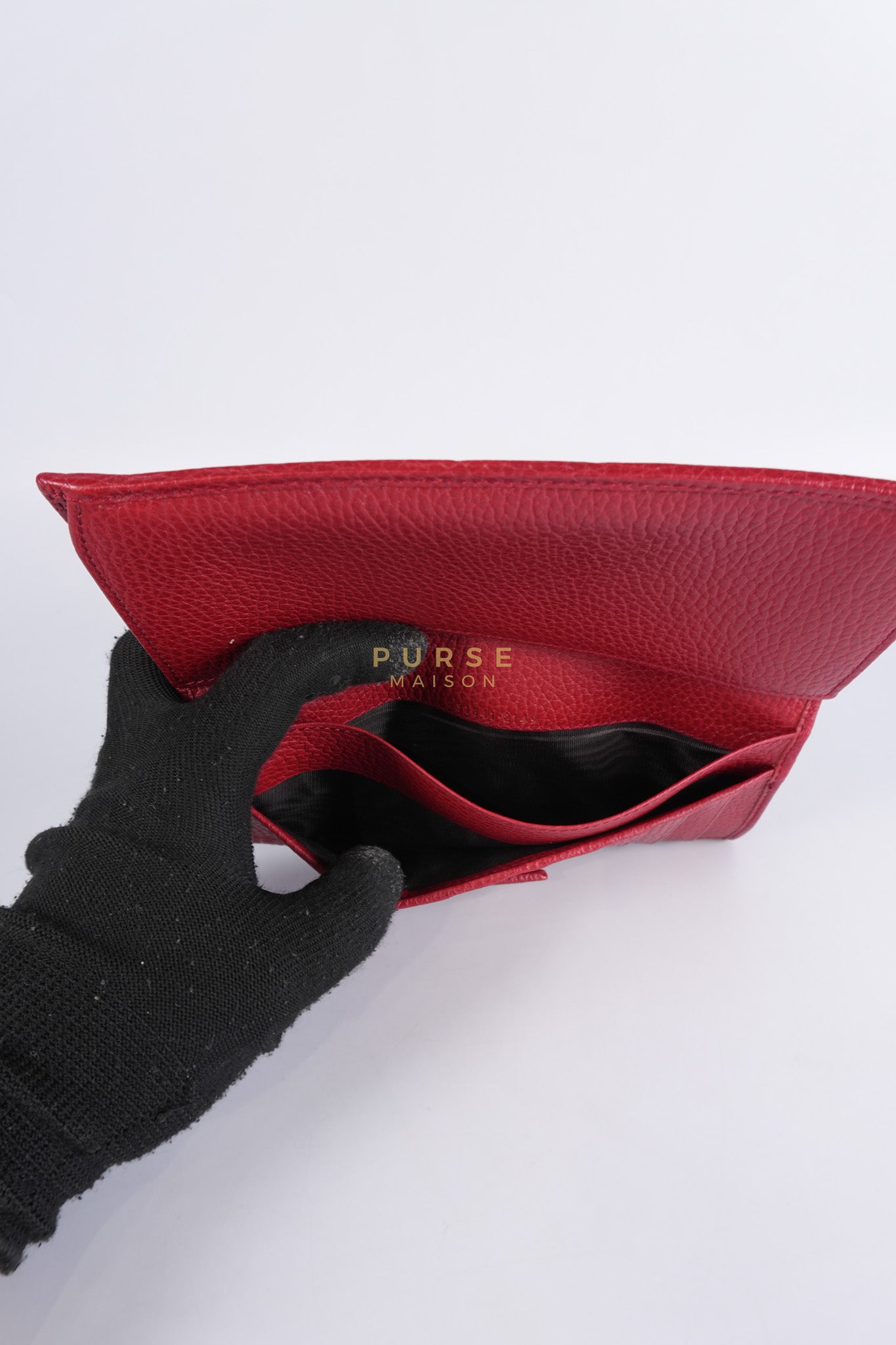 GG Canvas Long Wallet in Red Trim | Purse Maison Luxury Bags Shop