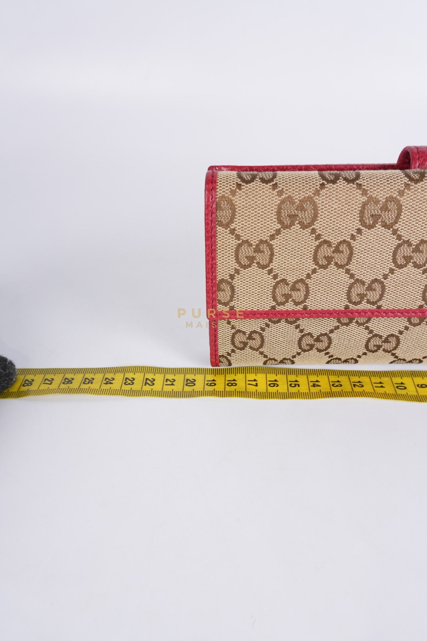 GG Canvas Long Wallet in Red Trim | Purse Maison Luxury Bags Shop