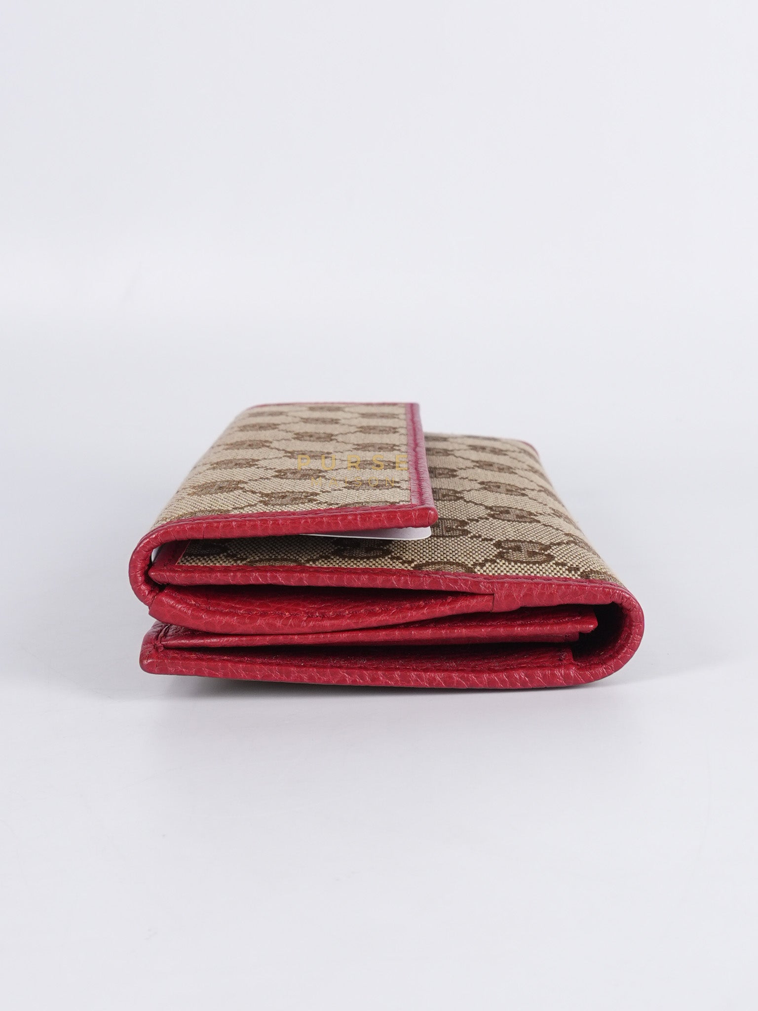 GG Canvas Long Wallet in Red Trim | Purse Maison Luxury Bags Shop
