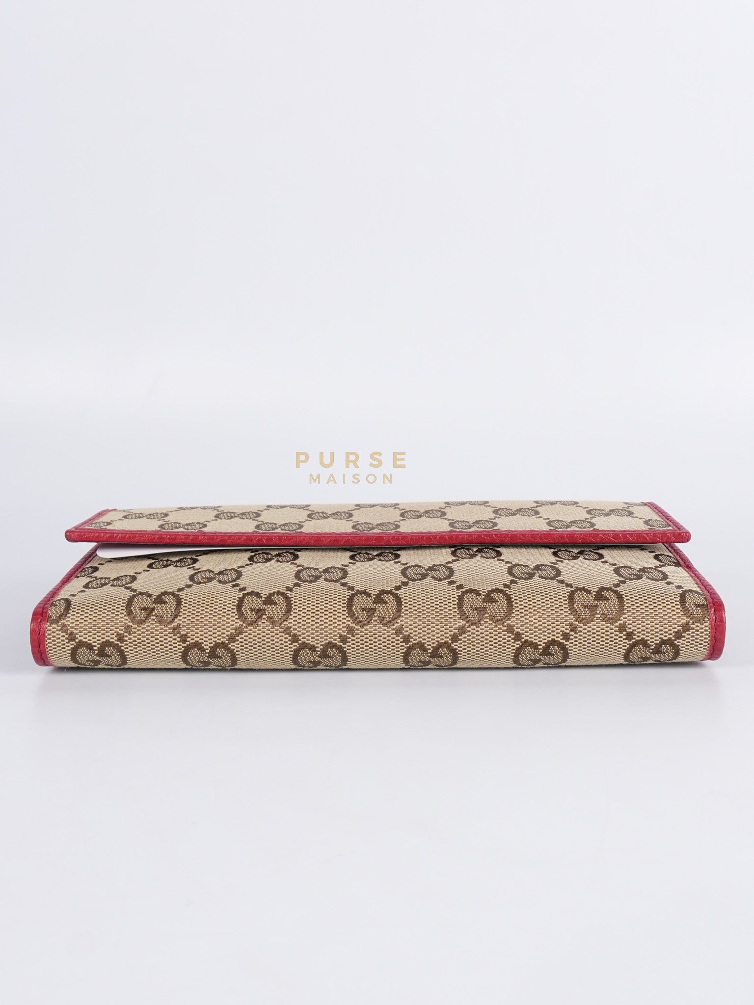GG Canvas Long Wallet in Red Trim | Purse Maison Luxury Bags Shop