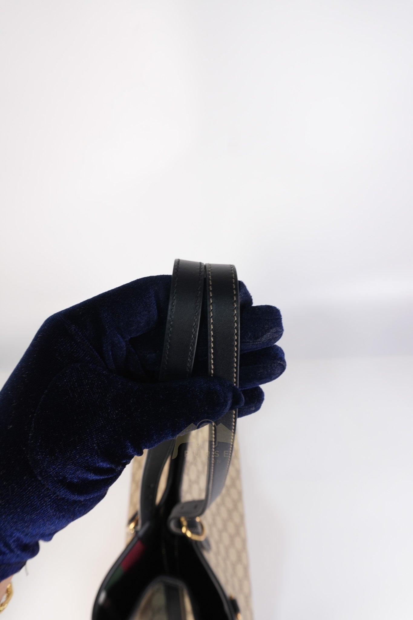 GG Emblem Tote Bag Medium in Supreme Canvas & Gold Hardware | Purse Maison Luxury Bags Shop