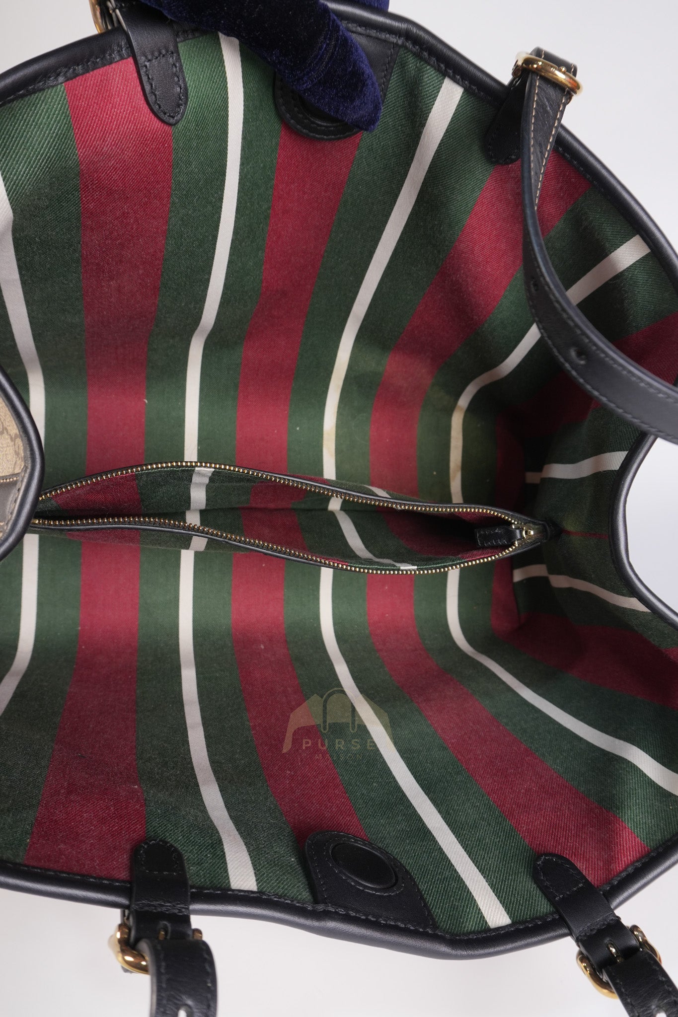 GG Emblem Tote Bag Medium in Supreme Canvas & Gold Hardware | Purse Maison Luxury Bags Shop