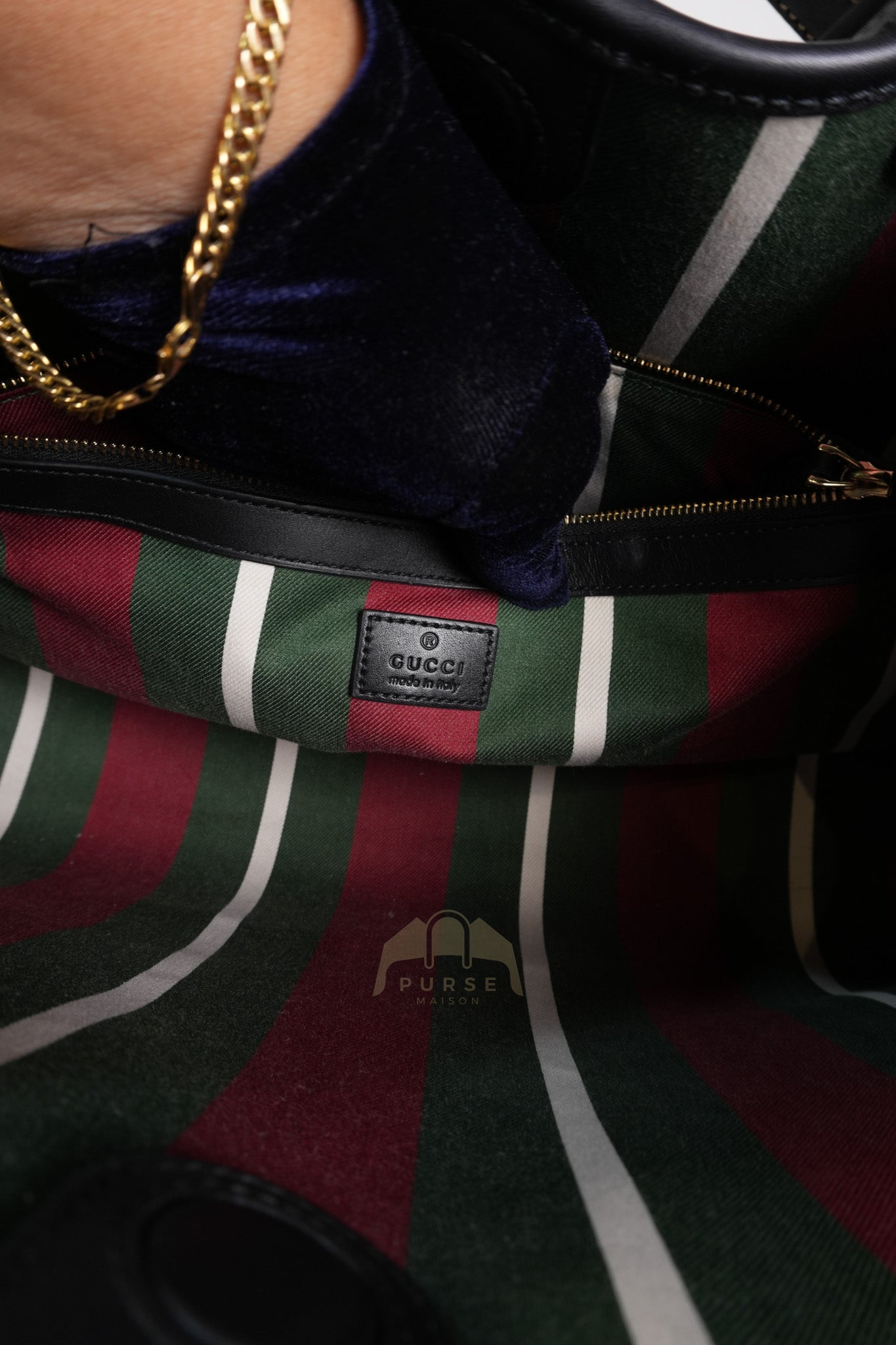 GG Emblem Tote Bag Medium in Supreme Canvas & Gold Hardware | Purse Maison Luxury Bags Shop