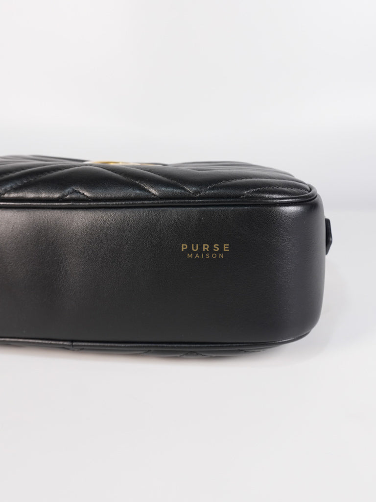 GG Marmont Camera Bag Small in Black Matelassé Leather | Purse Maison Luxury Bags Shop