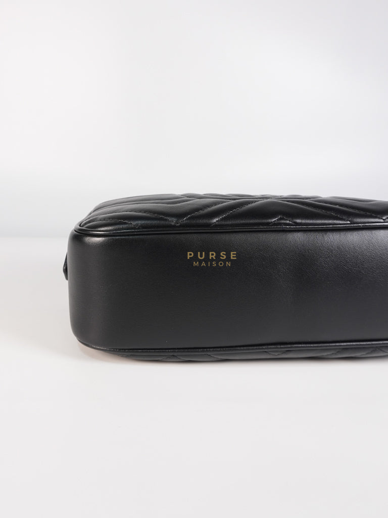 GG Marmont Camera Bag Small in Black Matelassé Leather | Purse Maison Luxury Bags Shop