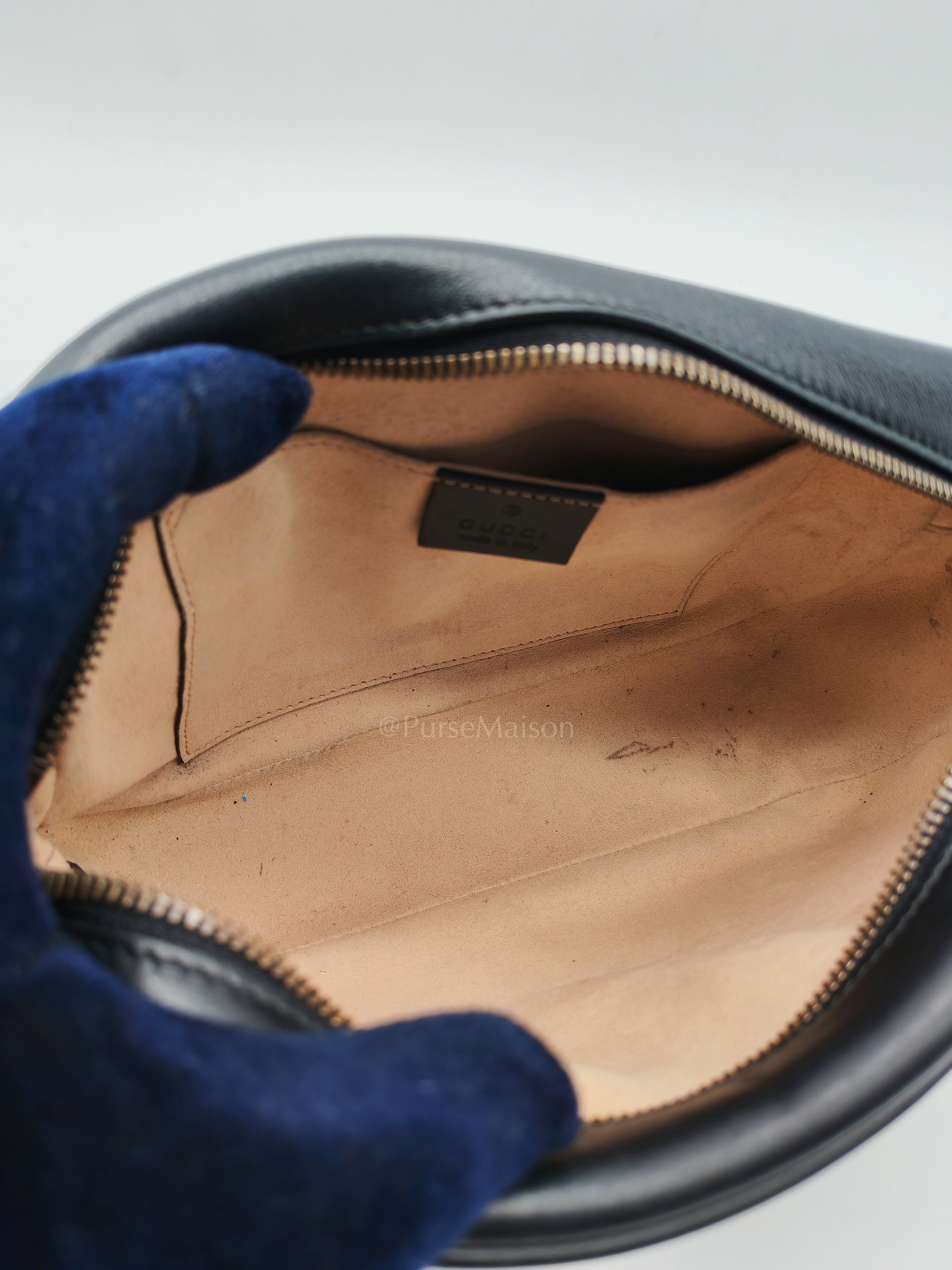 GG Marmont Camera Bag Small in Black Matelassé Leather | Purse Maison Luxury Bags Shop