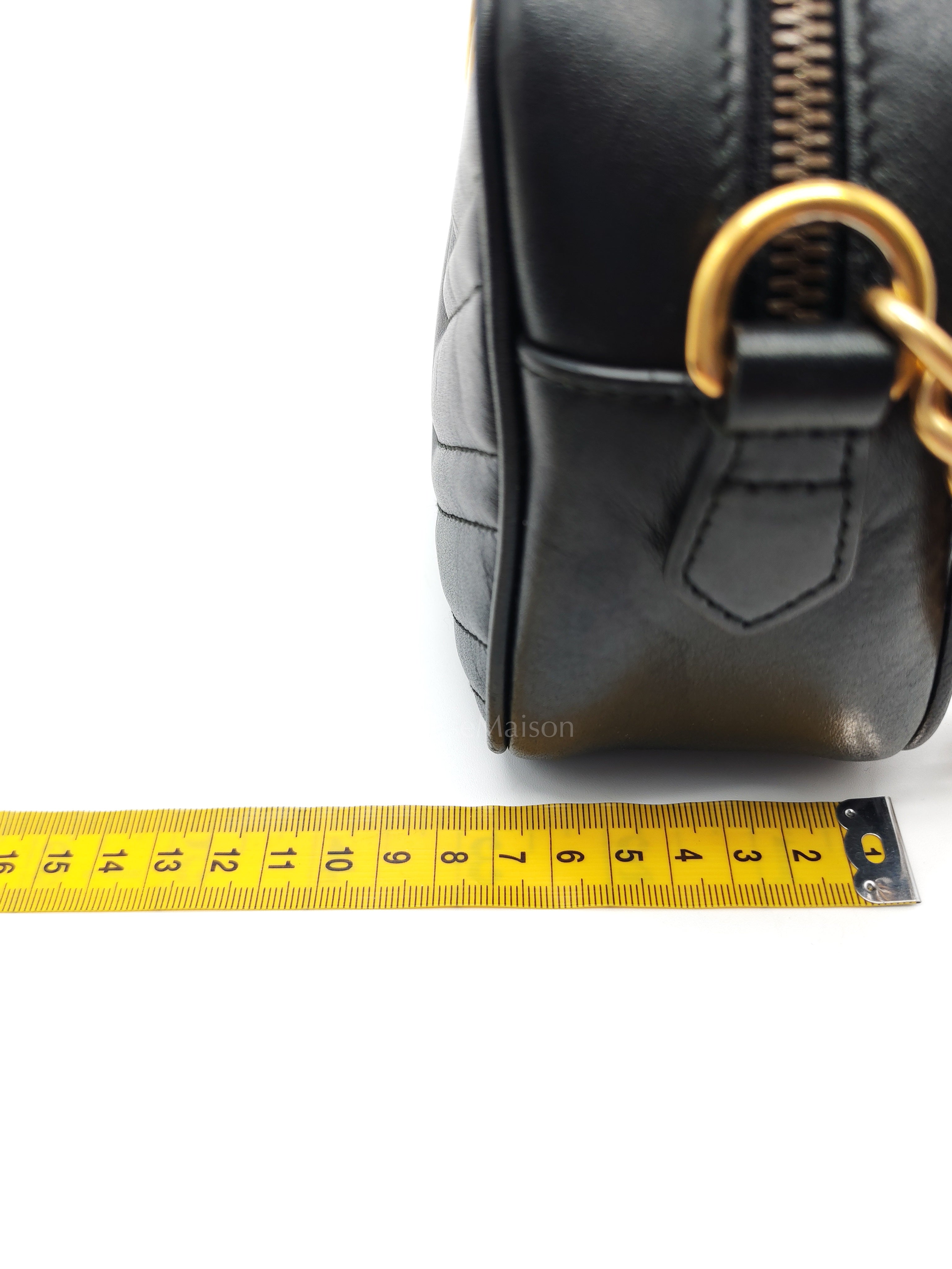 GG Marmont Camera Bag Small in Black Matelassé Leather | Purse Maison Luxury Bags Shop