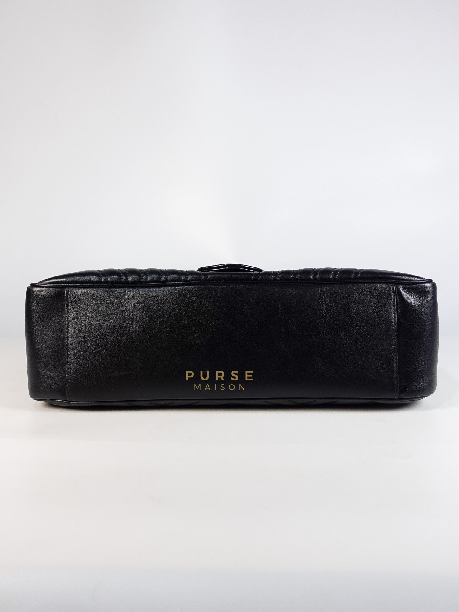 GG Marmont Flap Bag Large in Black Matelasse Leather & Aged Gold Hardware | Purse Maison Luxury Bags Shop