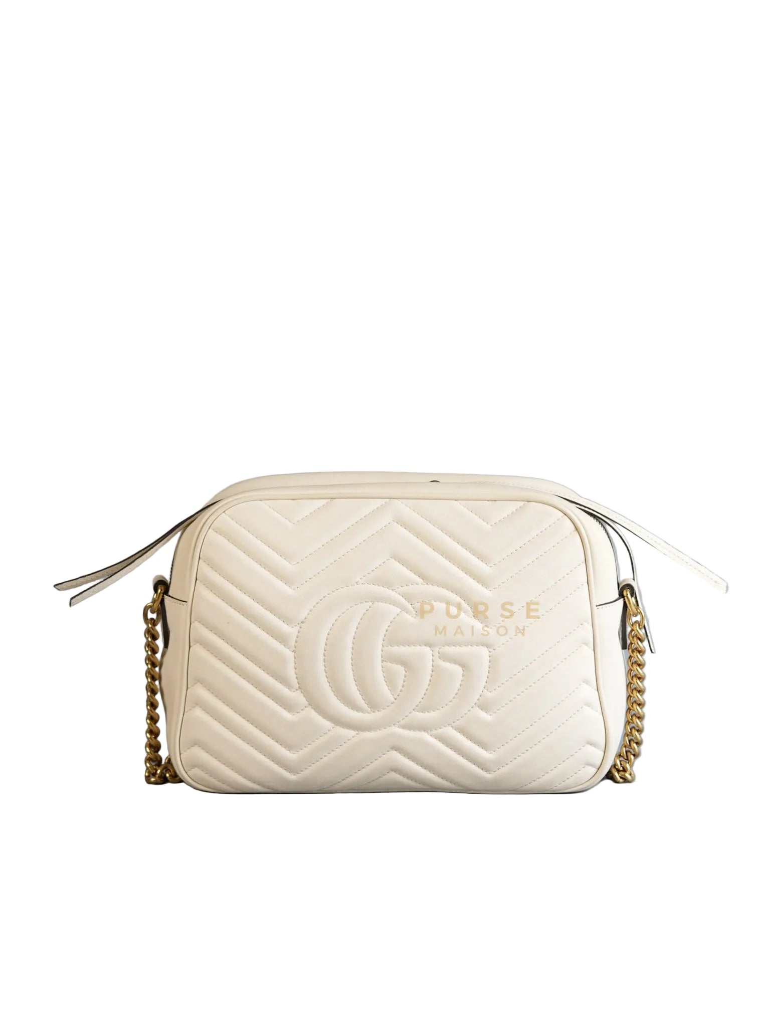 GG Marmont Off White Matelasse Camera Medium Bag | Purse Maison Luxury Bags Shop