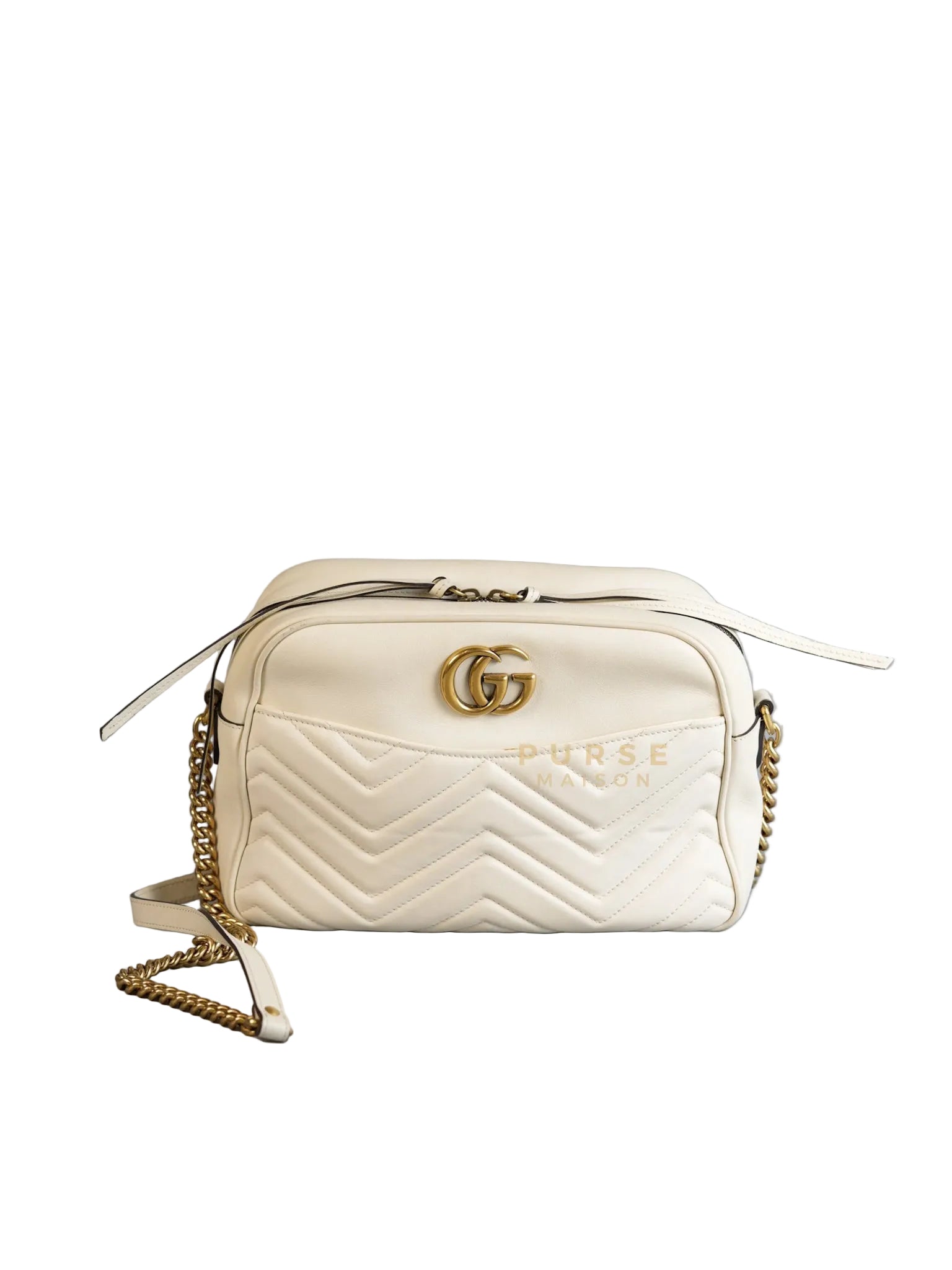 GG Marmont Off White Matelasse Camera Medium Bag | Purse Maison Luxury Bags Shop