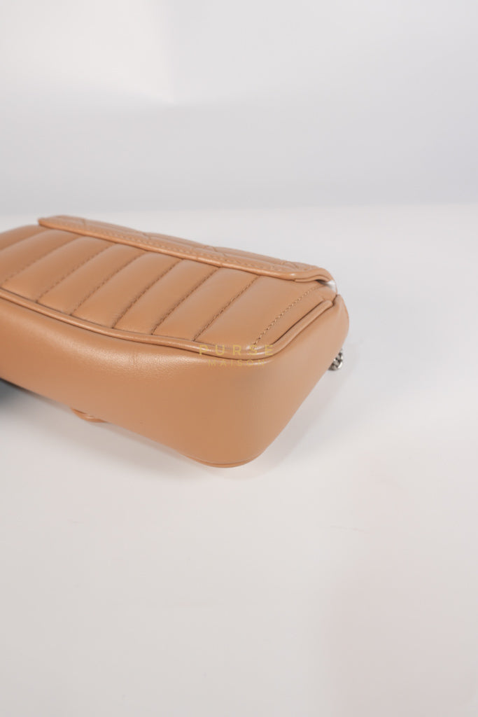 GG Marmont Super Mini Bag in Beige Matellase Leather & Ruthenium Hardware | Purse Maison Luxury Bags Shop