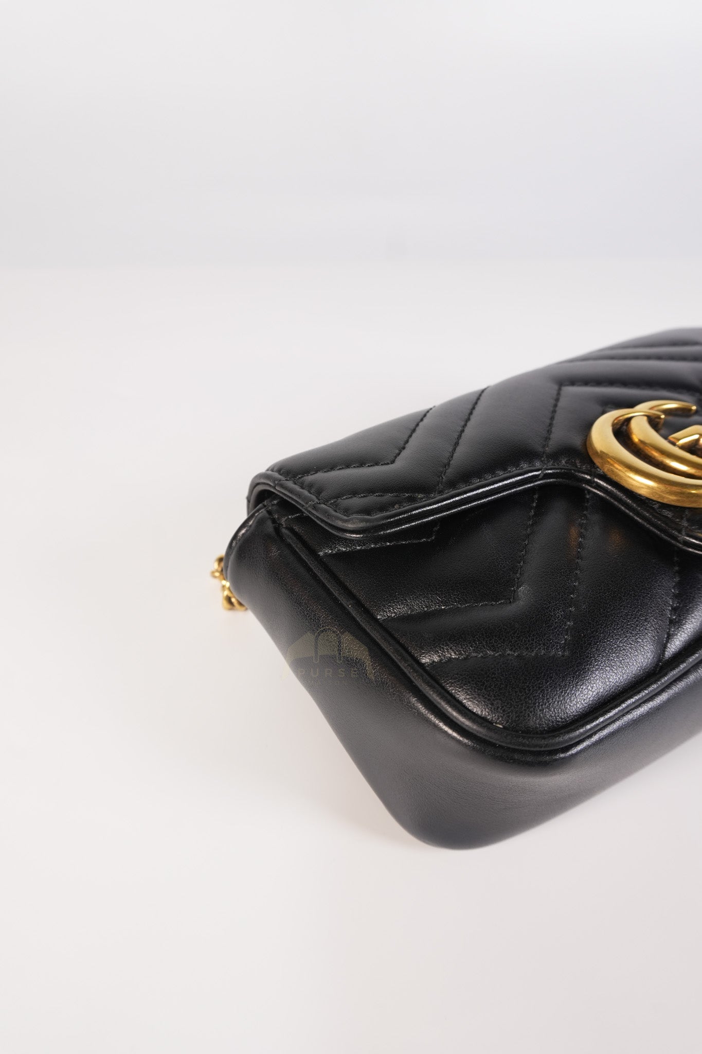GG Marmont Super Mini Black Chain Bag | Purse Maison Luxury Bags Shop