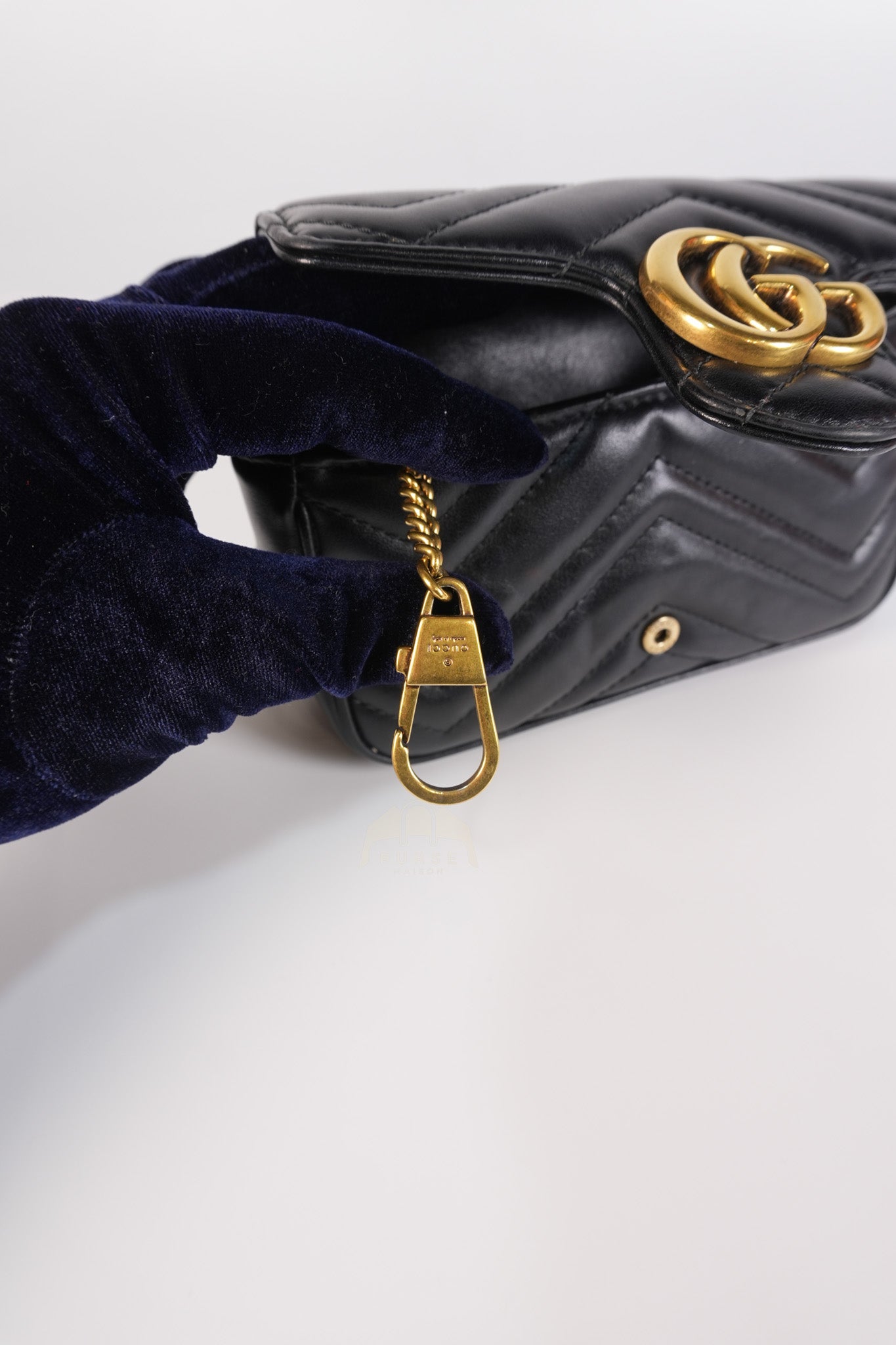 GG Marmont Super Mini Black Chain Bag | Purse Maison Luxury Bags Shop