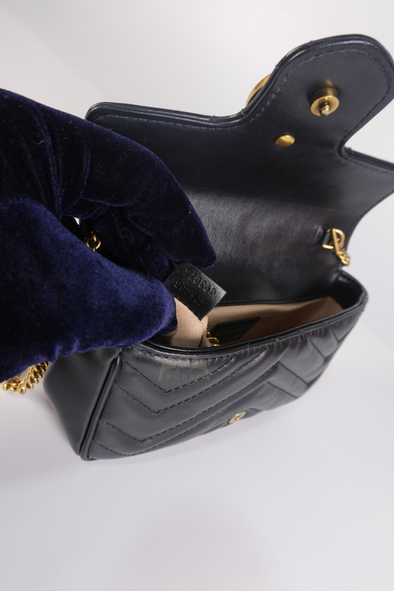 GG Marmont Super Mini Black Chain Bag | Purse Maison Luxury Bags Shop