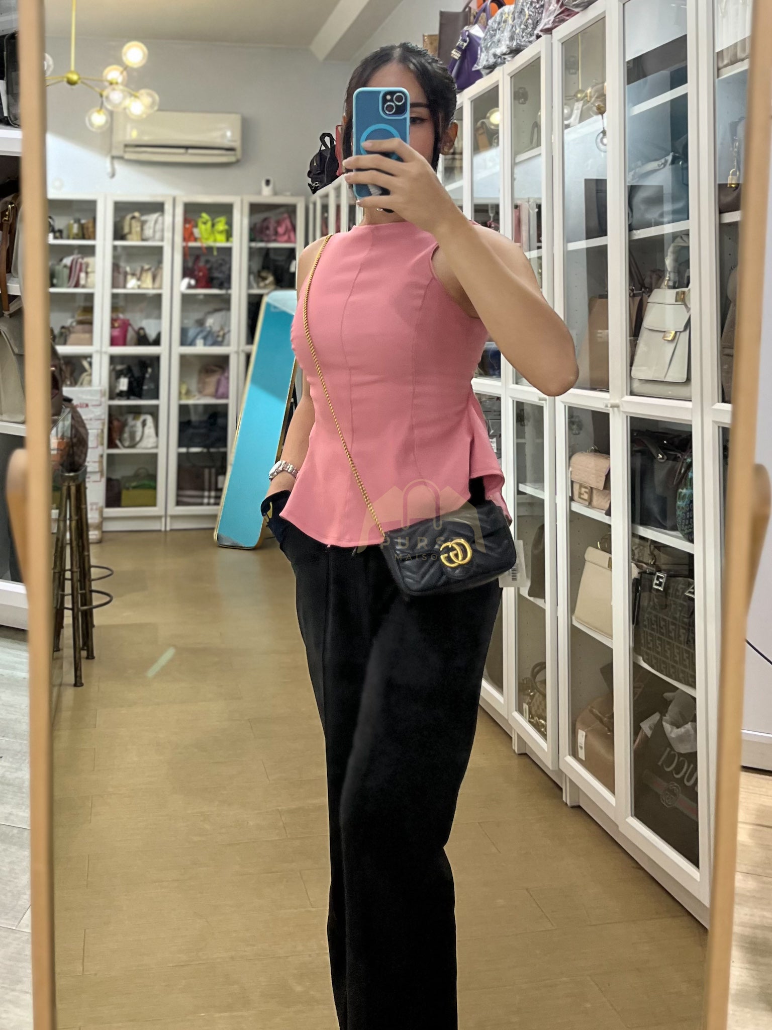 GG Marmont Super Mini Black Chain Bag | Purse Maison Luxury Bags Shop