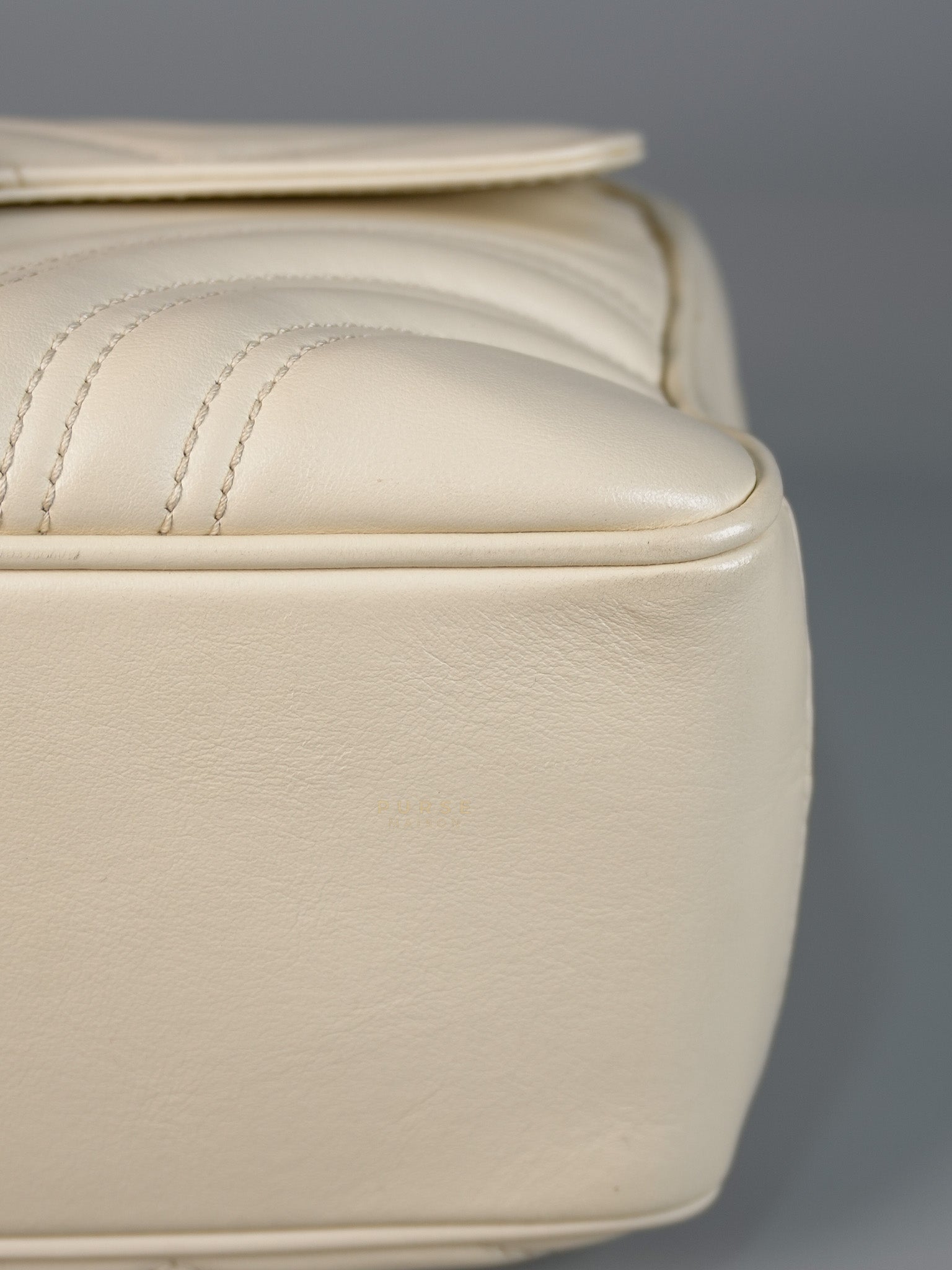 GG Marmont Top-Handle Medium in Matelassé Sylvie Web Calfskin Leather | Purse Maison Luxury Bags Shop