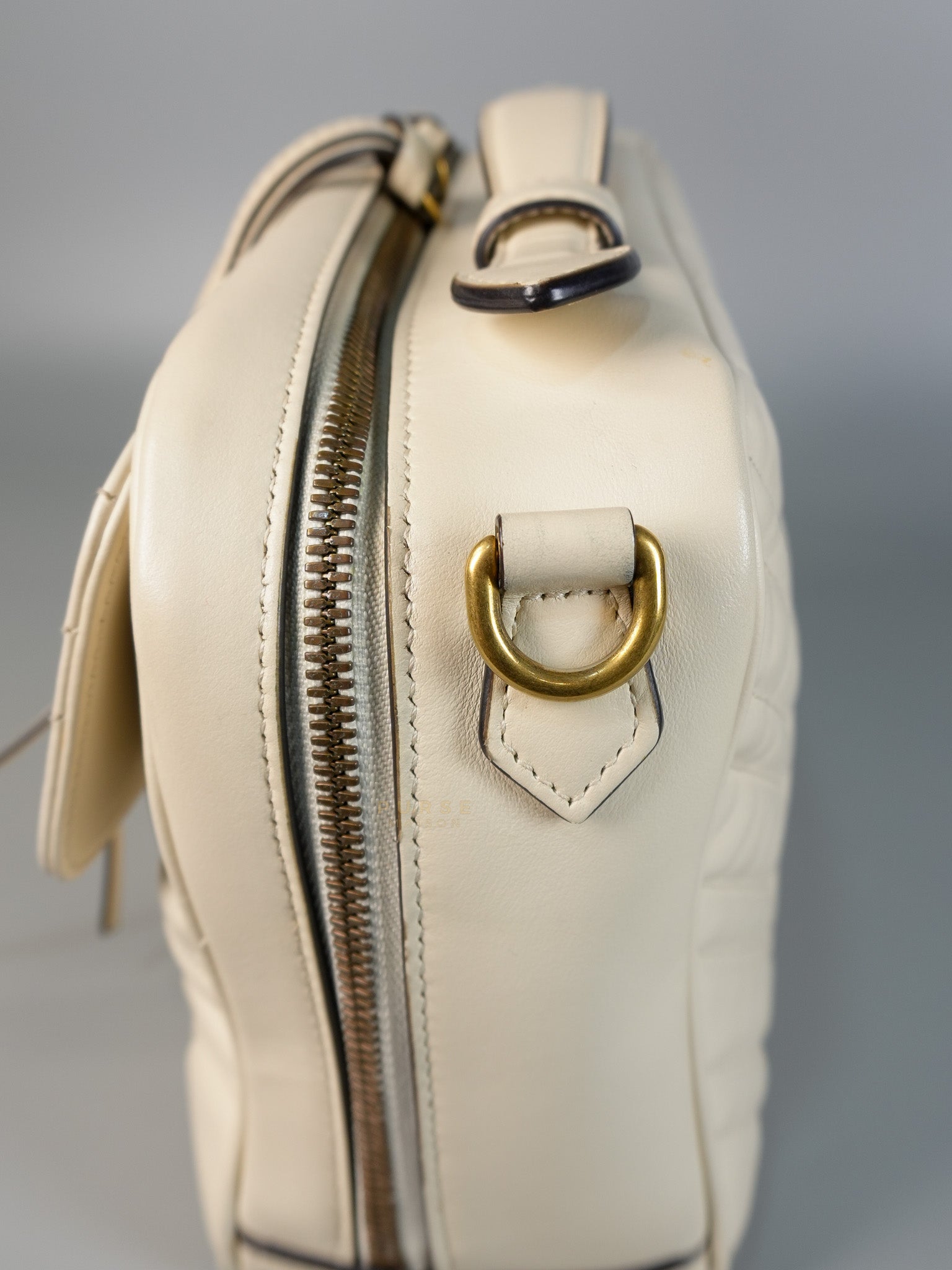 GG Marmont Top-Handle Medium in Matelassé Sylvie Web Calfskin Leather | Purse Maison Luxury Bags Shop