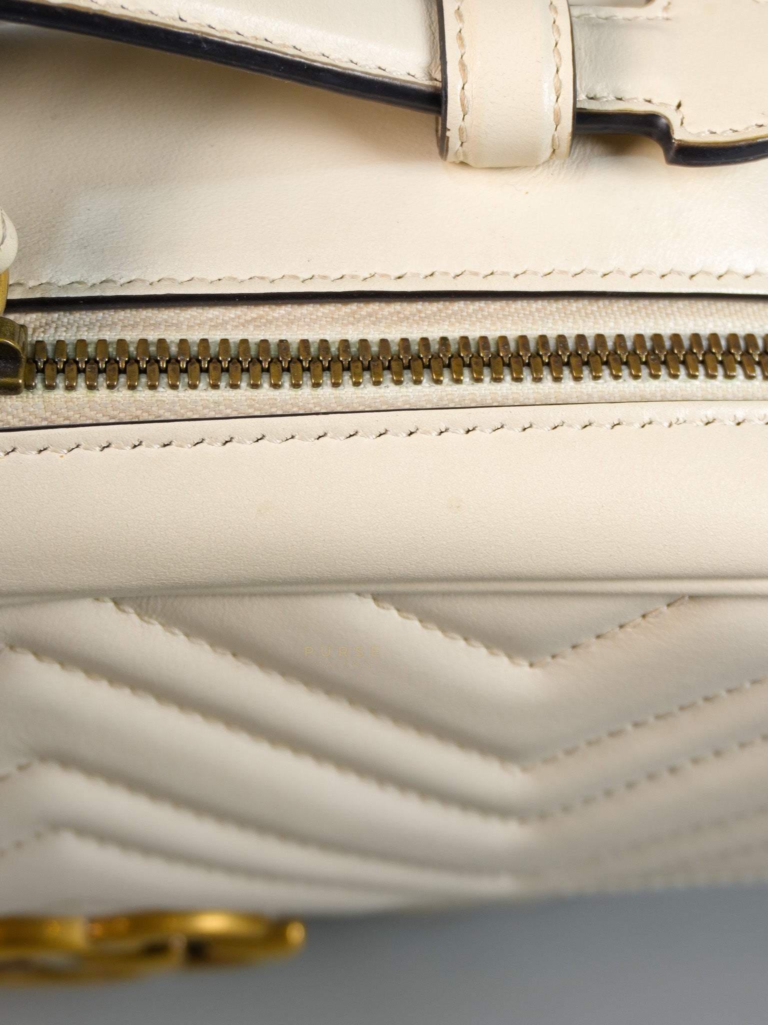 GG Marmont Top-Handle Medium in Matelassé Sylvie Web Calfskin Leather | Purse Maison Luxury Bags Shop