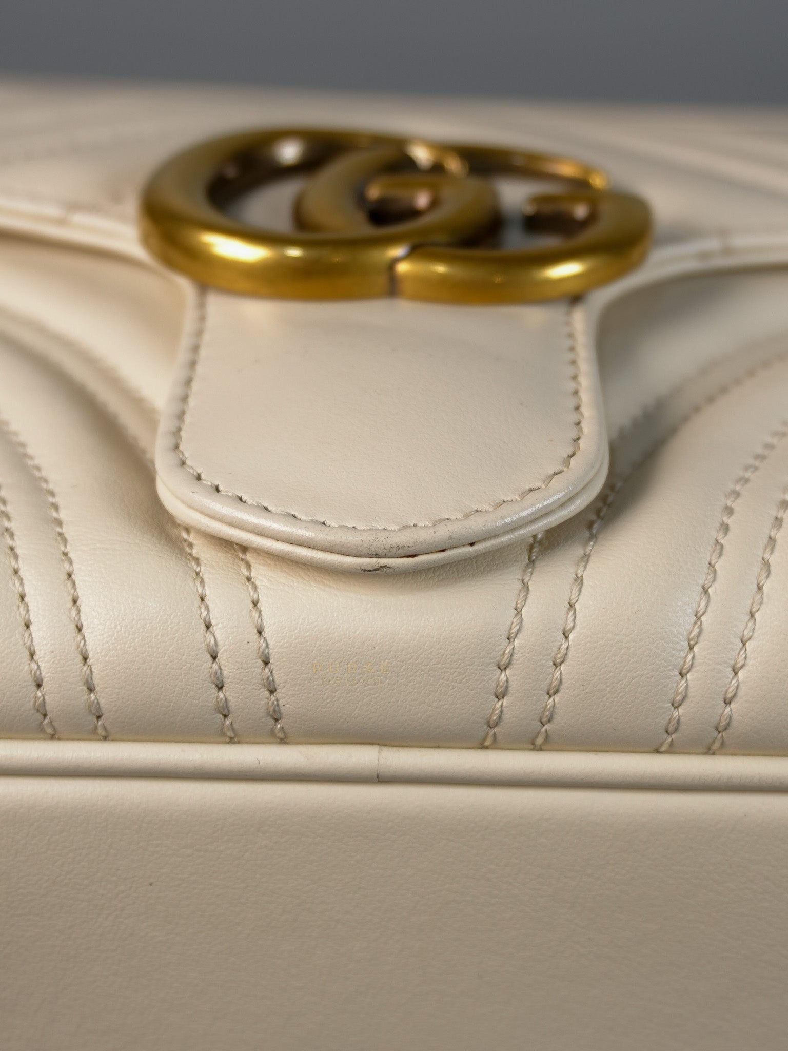 GG Marmont Top-Handle Medium in Matelassé Sylvie Web Calfskin Leather | Purse Maison Luxury Bags Shop