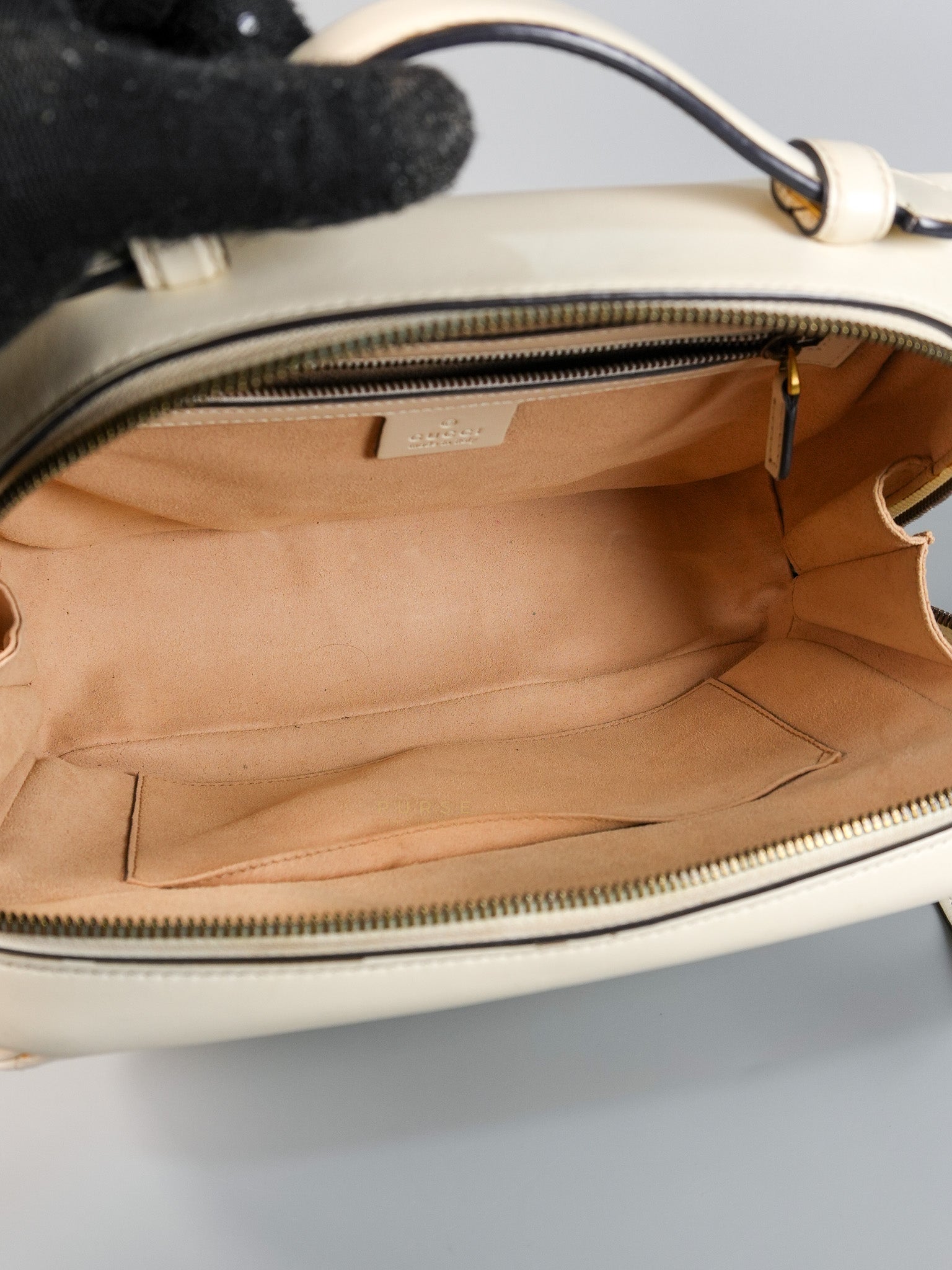 GG Marmont Top-Handle Medium in Matelassé Sylvie Web Calfskin Leather | Purse Maison Luxury Bags Shop