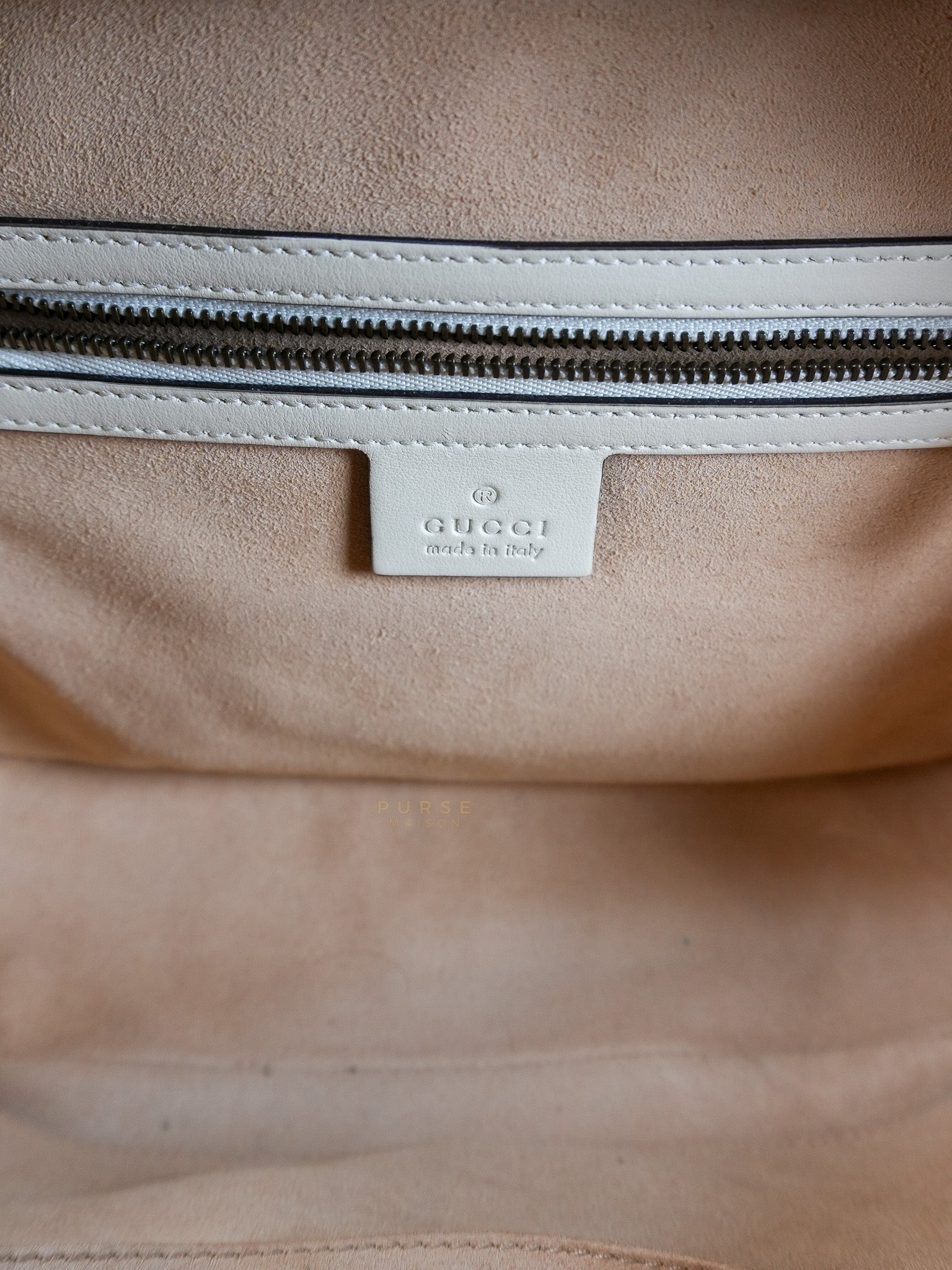 GG Marmont Top-Handle Medium in Matelassé Sylvie Web Calfskin Leather | Purse Maison Luxury Bags Shop